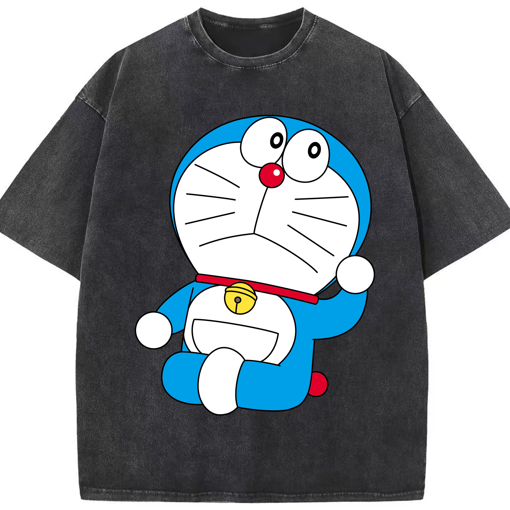 （画像用） ドラえもん Doraemon 綿100% ヴィンテージ風 半袖Tシャツ（フロントプリント）