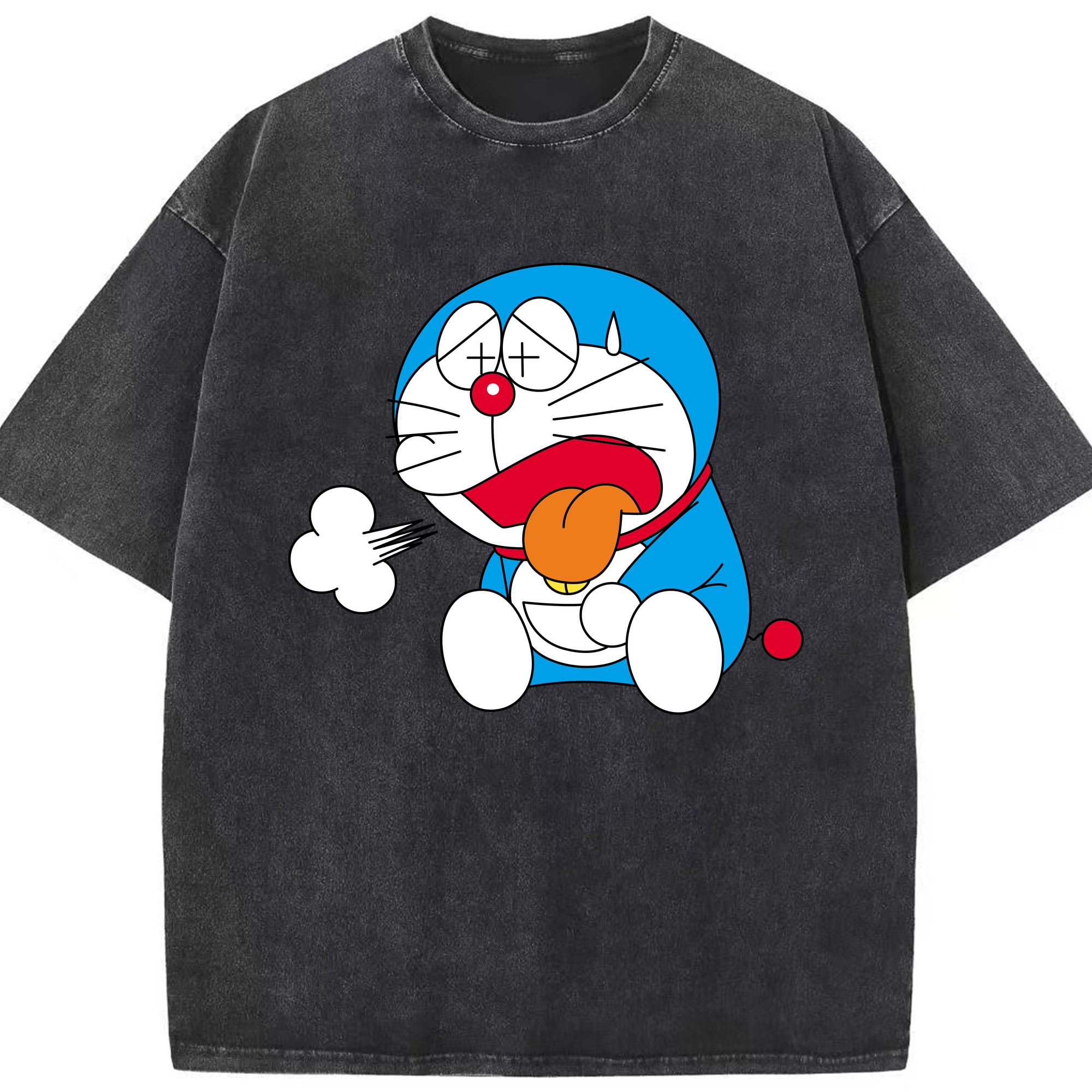 （画像用） ドラえもん Doraemon 綿100% ヴィンテージ風 半袖Tシャツ（フロントプリント）