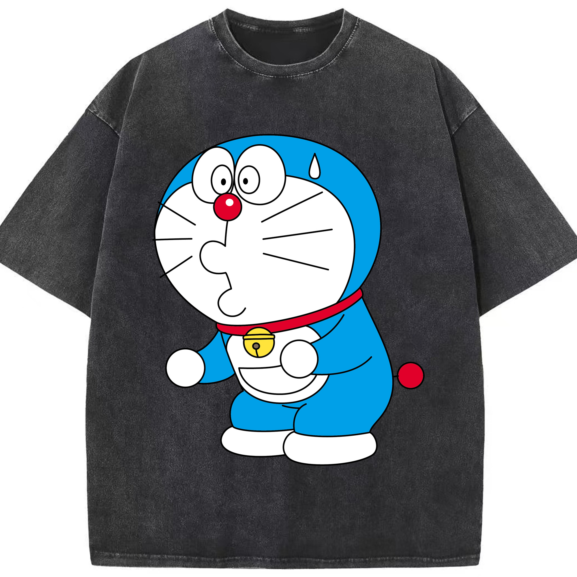 （画像用） ドラえもん Doraemon 綿100% ヴィンテージ風 半袖Tシャツ（フロントプリント）