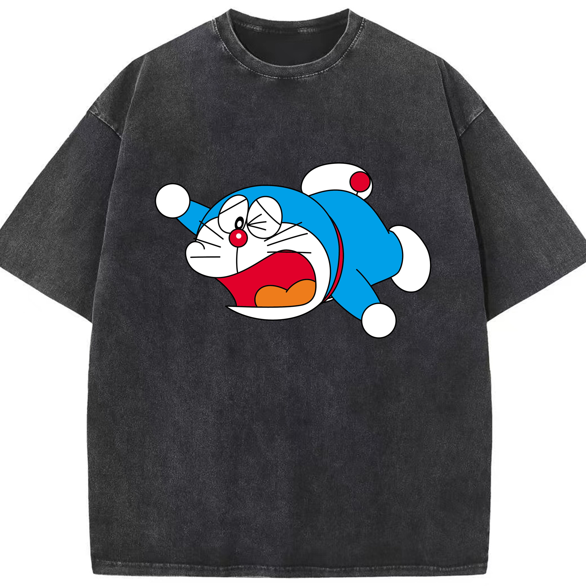 （画像用） ドラえもん Doraemon 綿100% ヴィンテージ風 半袖Tシャツ（フロントプリント）