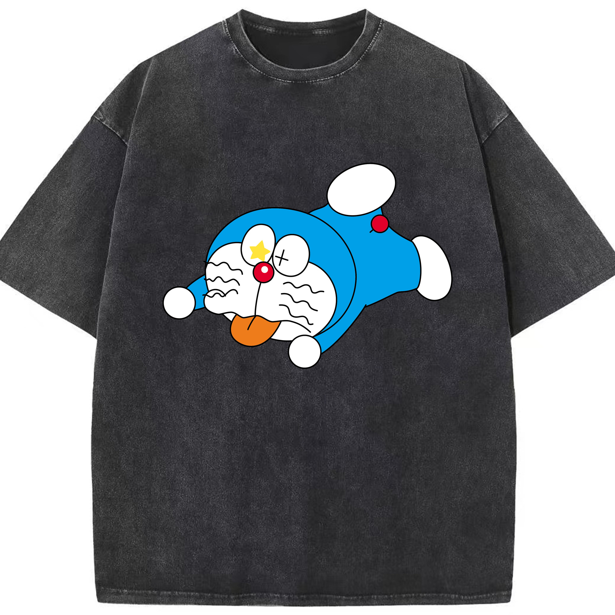 （画像用） ドラえもん Doraemon 綿100% ヴィンテージ風 半袖Tシャツ（フロントプリント）