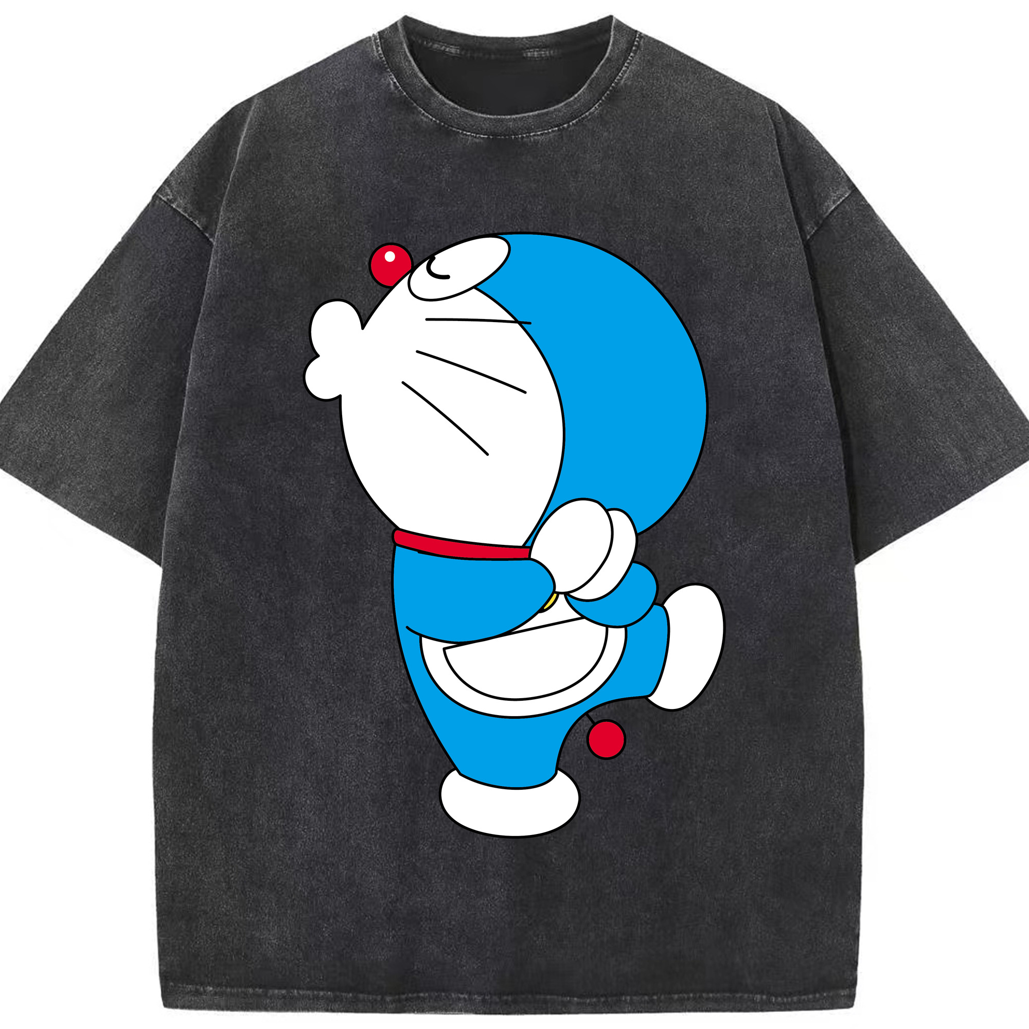 （画像用） ドラえもん Doraemon 綿100% ヴィンテージ風 半袖Tシャツ（フロントプリント）