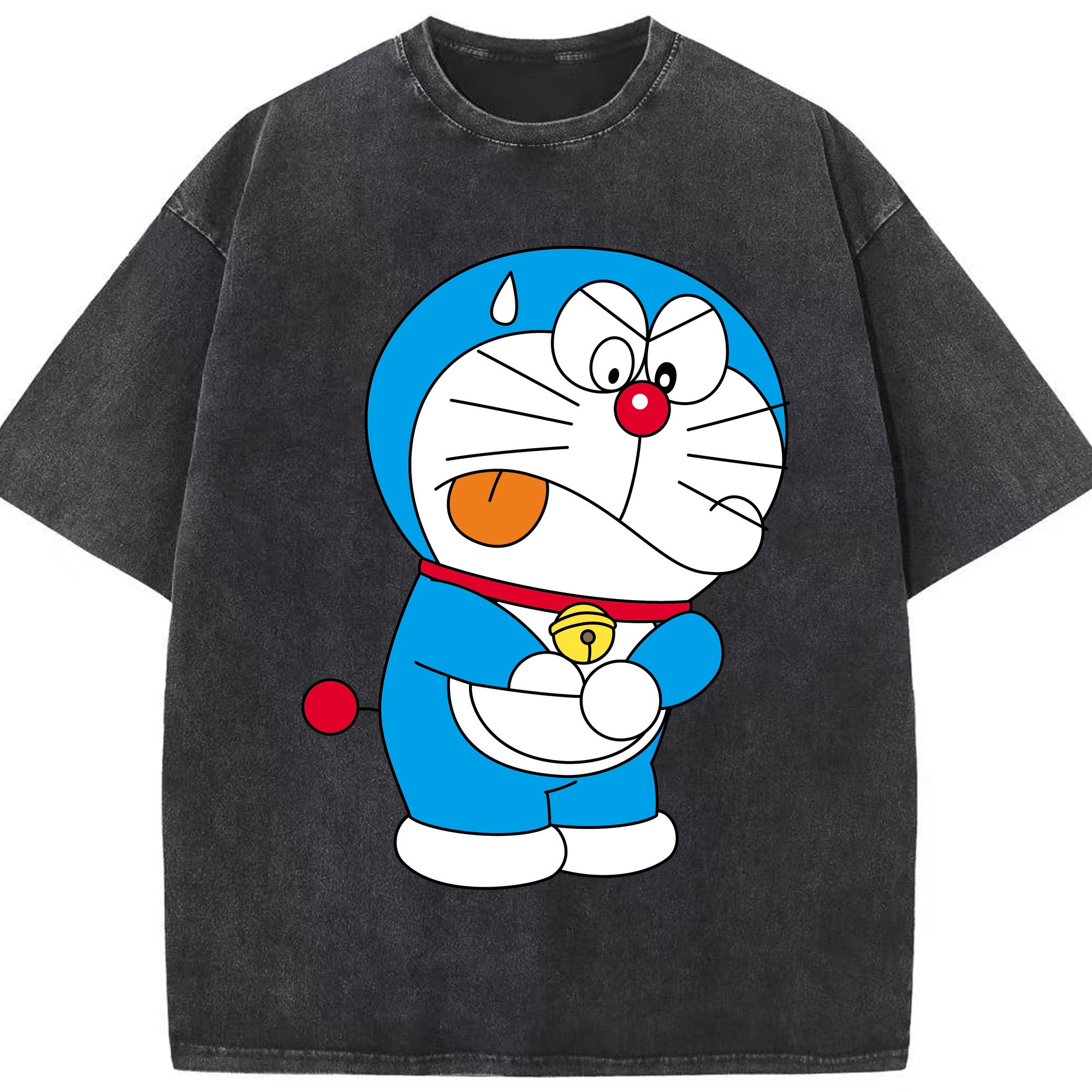 （画像用） ドラえもん Doraemon 綿100% ヴィンテージ風 半袖Tシャツ（フロントプリント）
