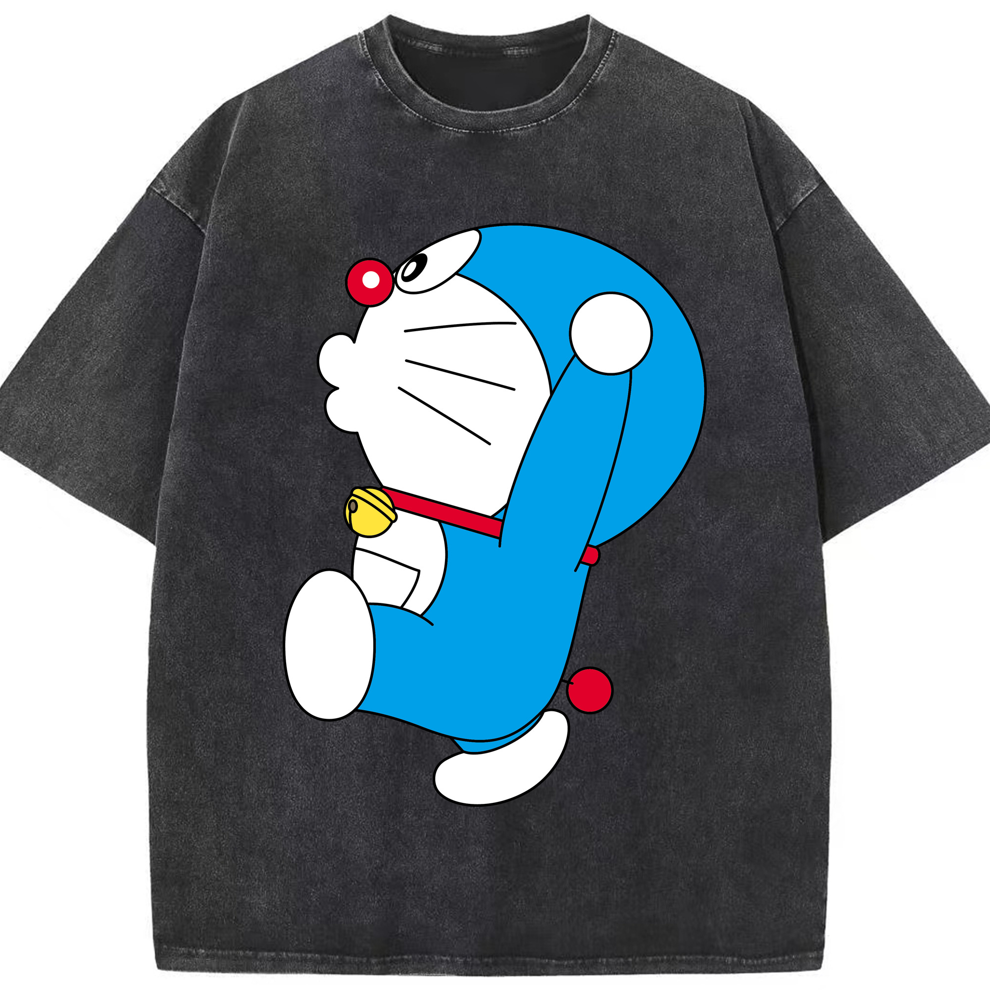 （画像用） ドラえもん Doraemon 綿100% ヴィンテージ風 半袖Tシャツ（フロントプリント）