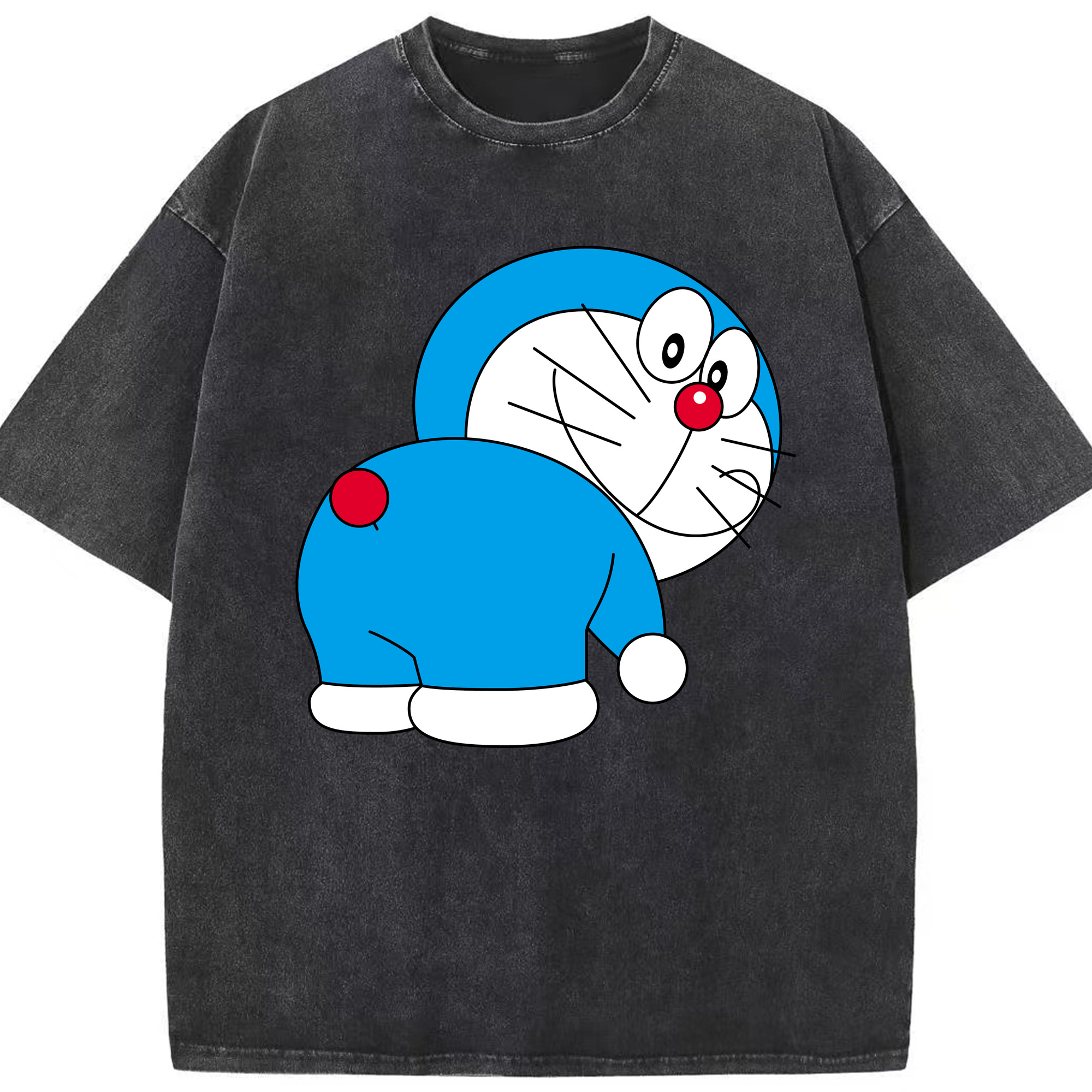 （画像用） ドラえもん Doraemon 綿100% ヴィンテージ風 半袖Tシャツ（フロントプリント）