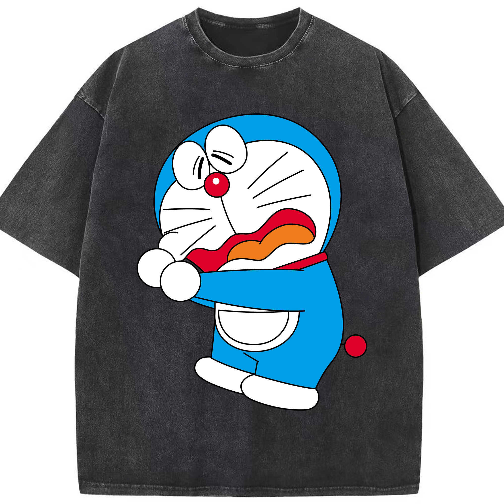 （画像用） ドラえもん Doraemon 綿100% ヴィンテージ風 半袖Tシャツ（フロントプリント）
