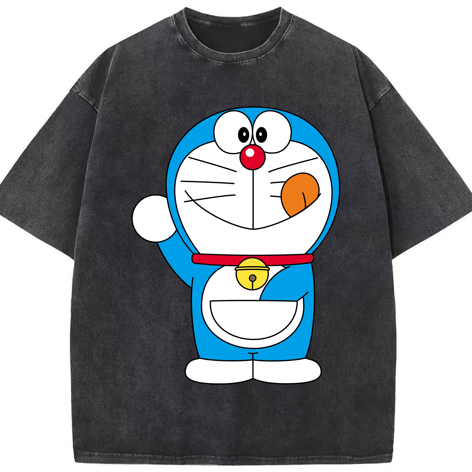 （画像用） ドラえもん Doraemon 綿100% ヴィンテージ風 半袖Tシャツ（フロントプリント）