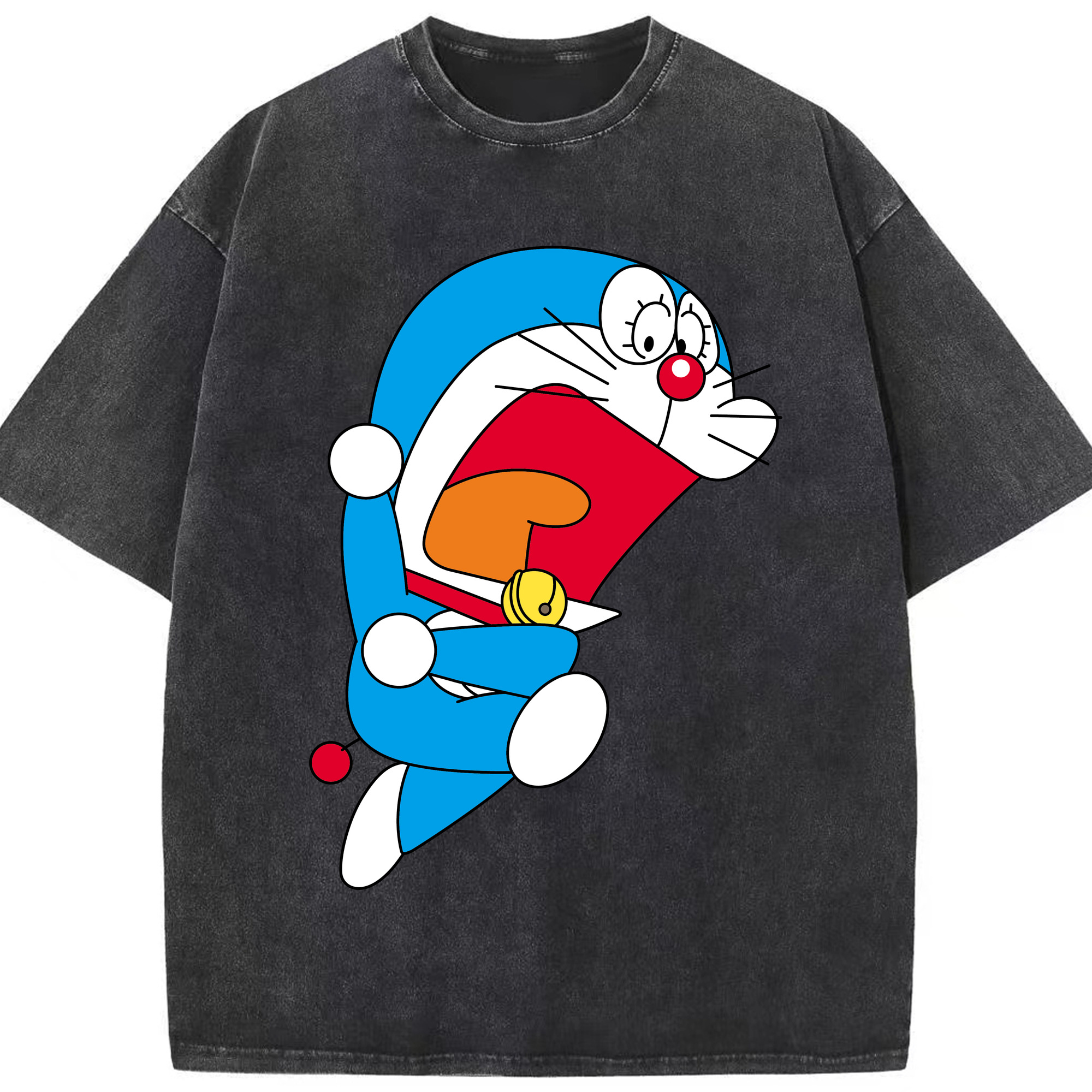 （画像用） ドラえもん Doraemon 綿100% ヴィンテージ風 半袖Tシャツ（フロントプリント）
