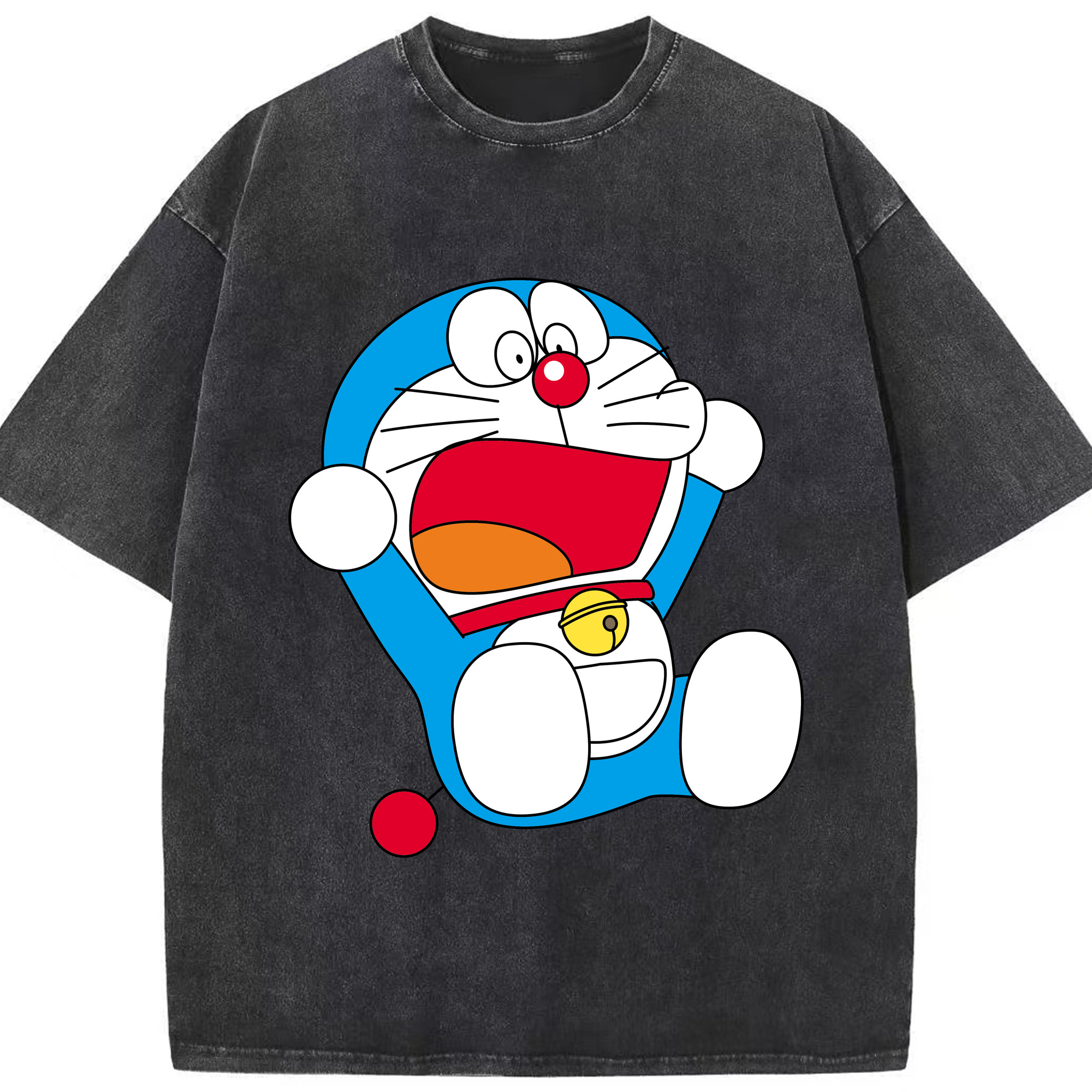 （画像用） ドラえもん Doraemon 綿100% ヴィンテージ風 半袖Tシャツ（フロントプリント）