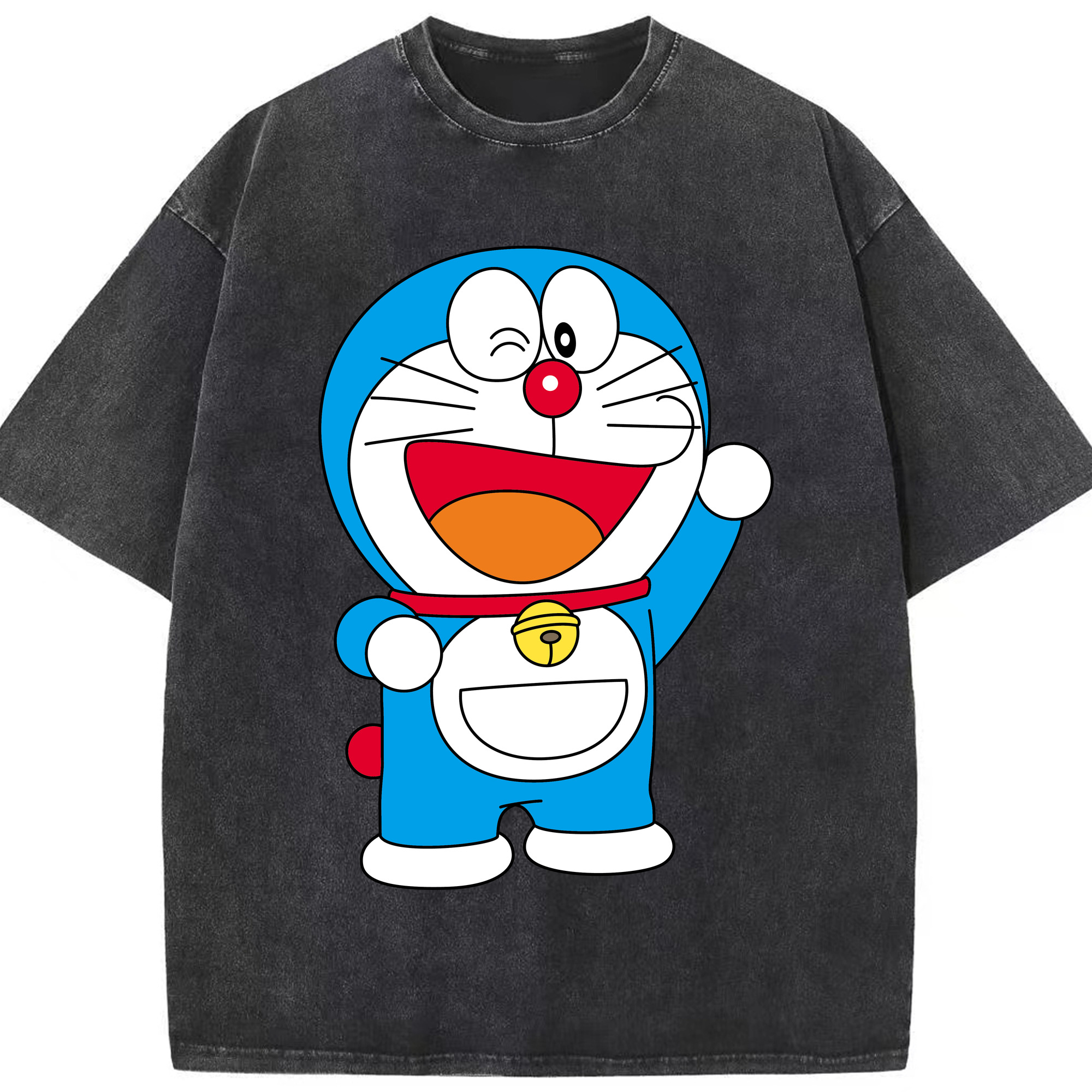 （画像用） ドラえもん Doraemon 綿100% ヴィンテージ風 半袖Tシャツ（フロントプリント）