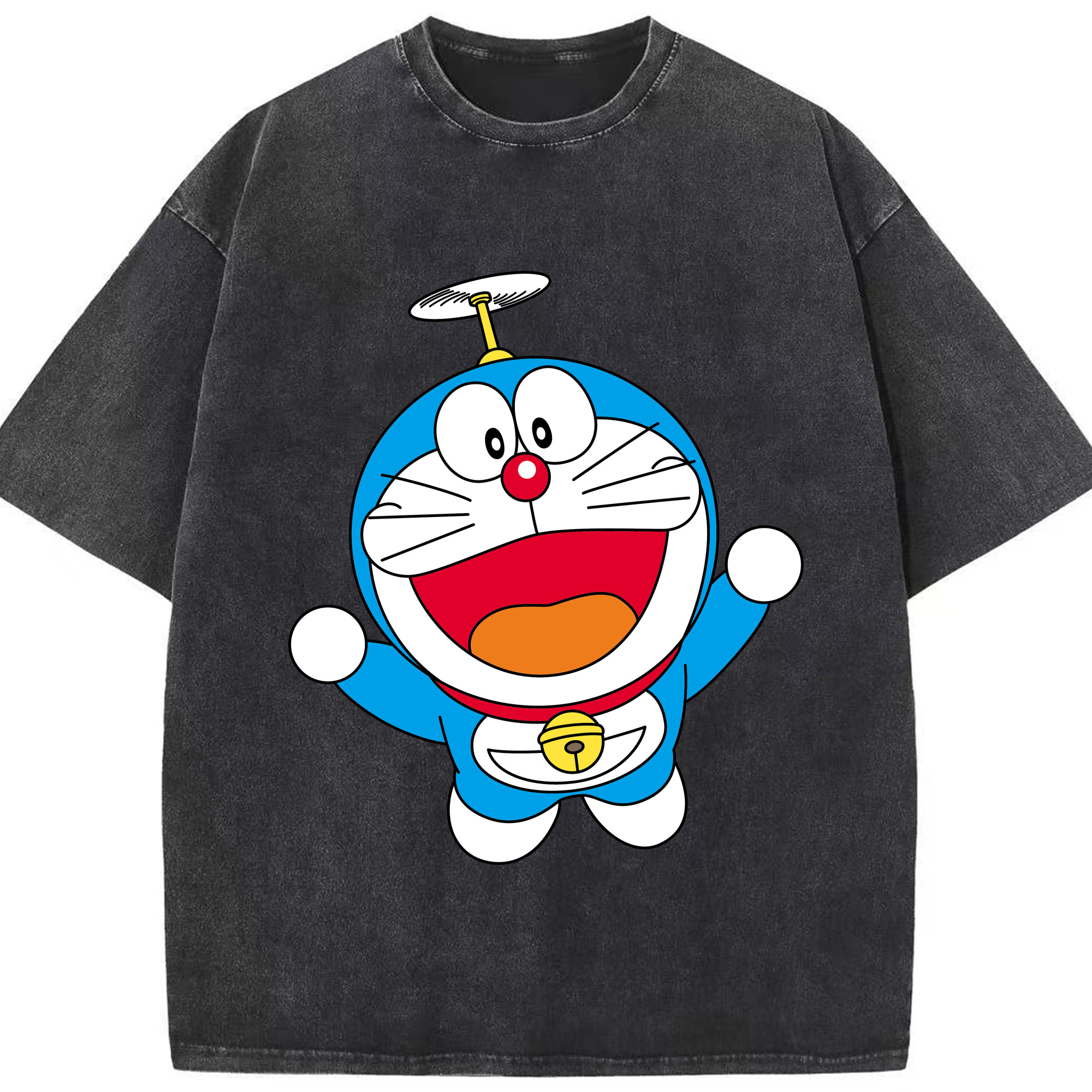 （画像用） ドラえもん Doraemon 綿100% ヴィンテージ風 半袖Tシャツ（フロントプリント）