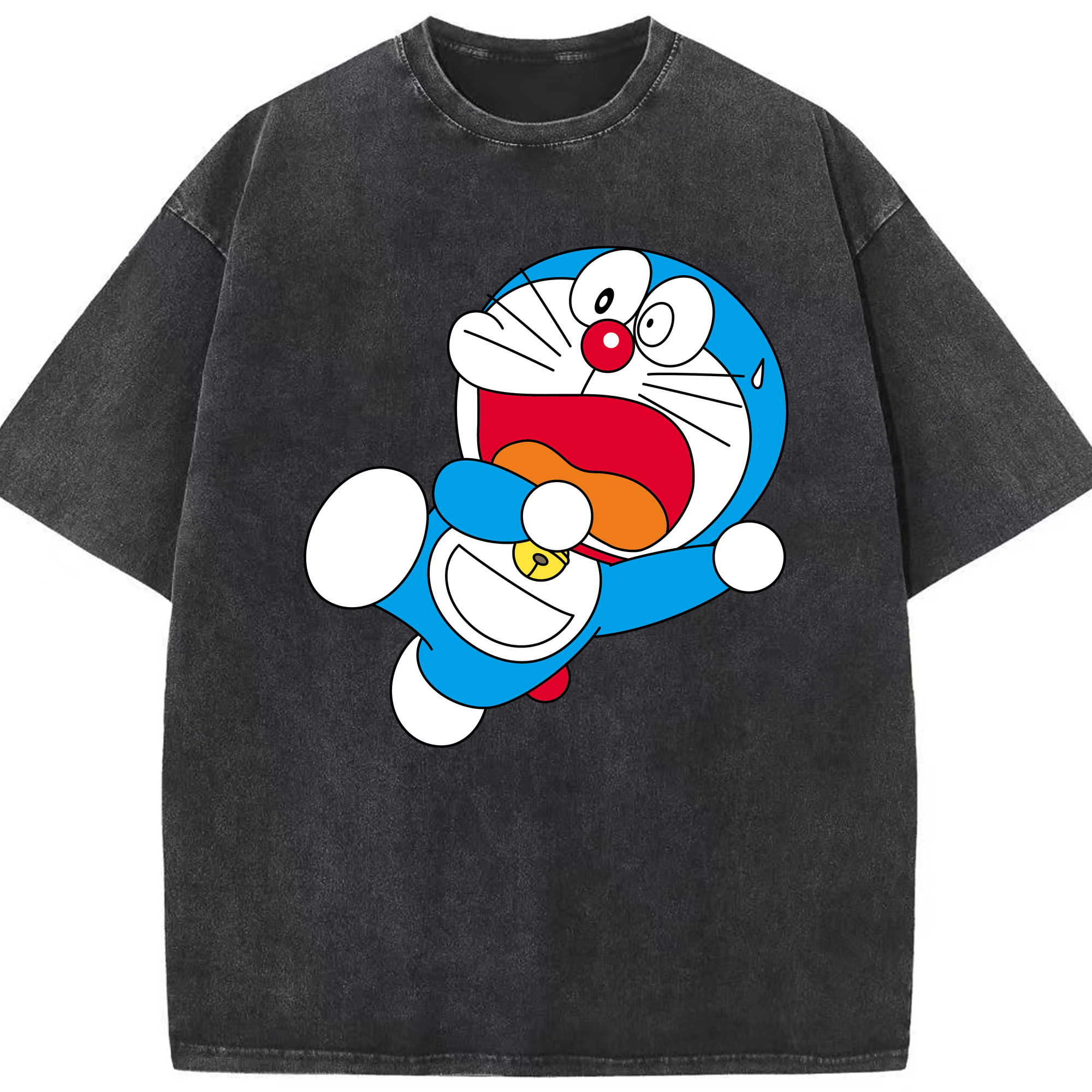 （画像用） ドラえもん Doraemon 綿100% ヴィンテージ風 半袖Tシャツ（フロントプリント）