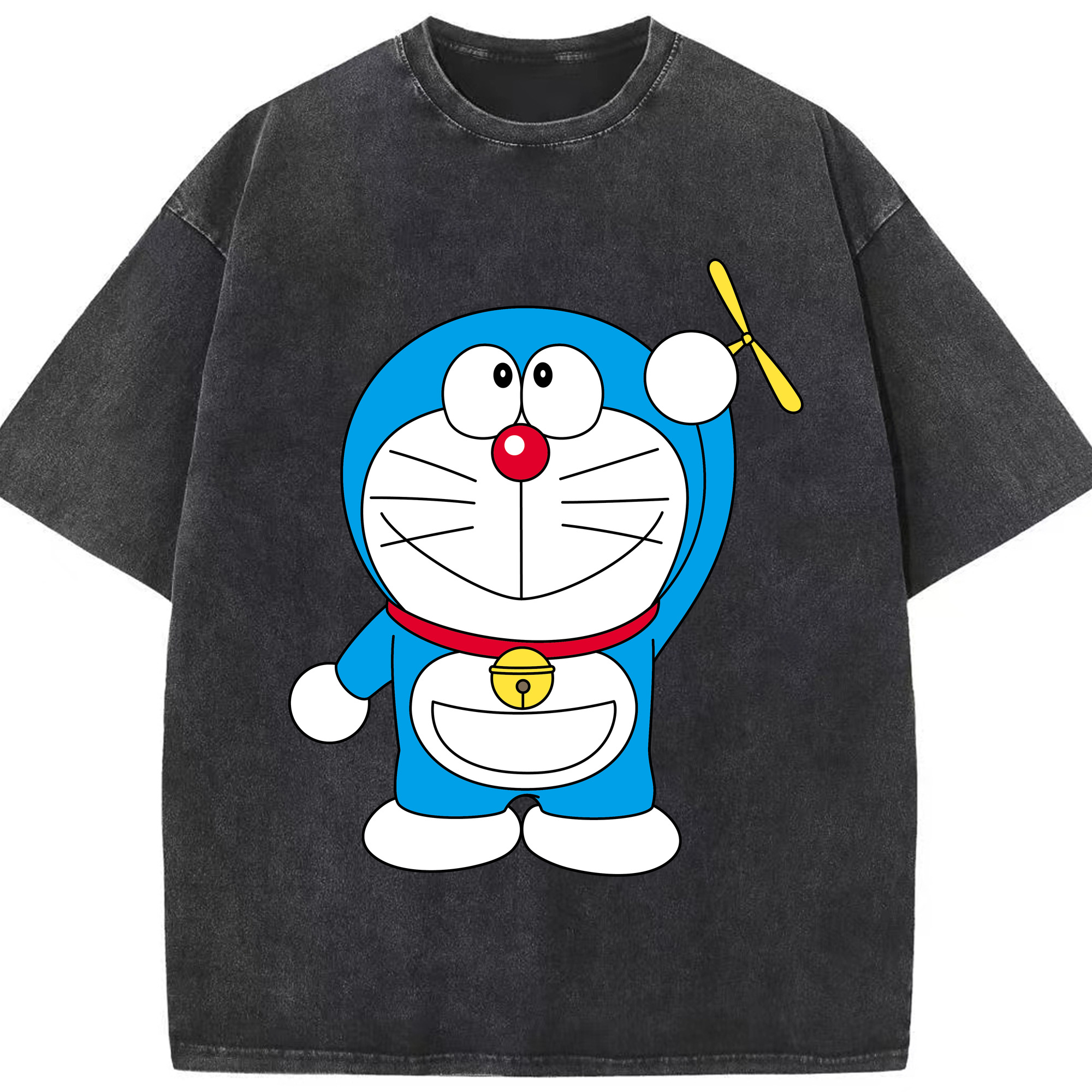 （画像用） ドラえもん Doraemon 綿100% ヴィンテージ風 半袖Tシャツ（フロントプリント）