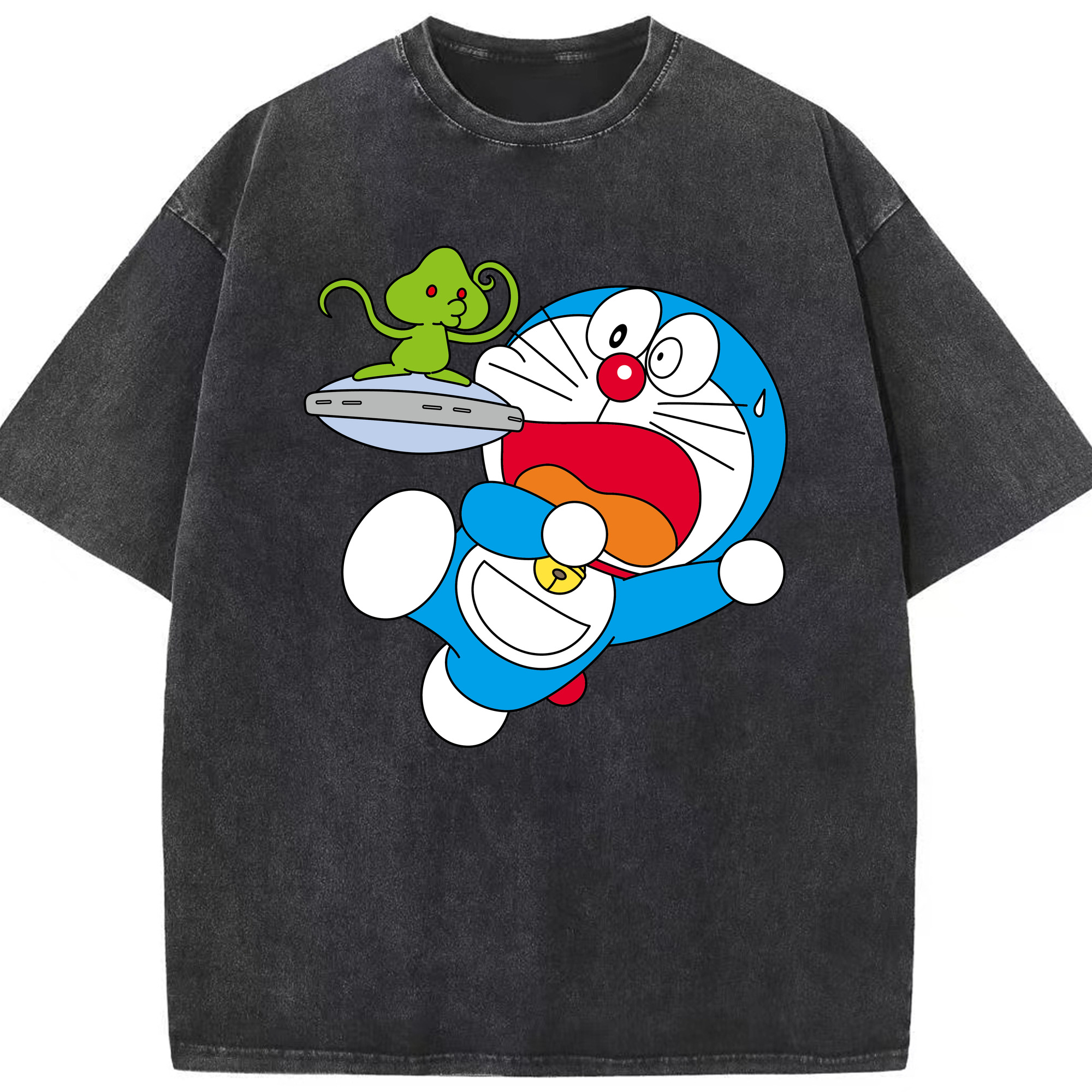 （画像用） ドラえもん Doraemon 綿100% ヴィンテージ風 半袖Tシャツ（フロントプリント）