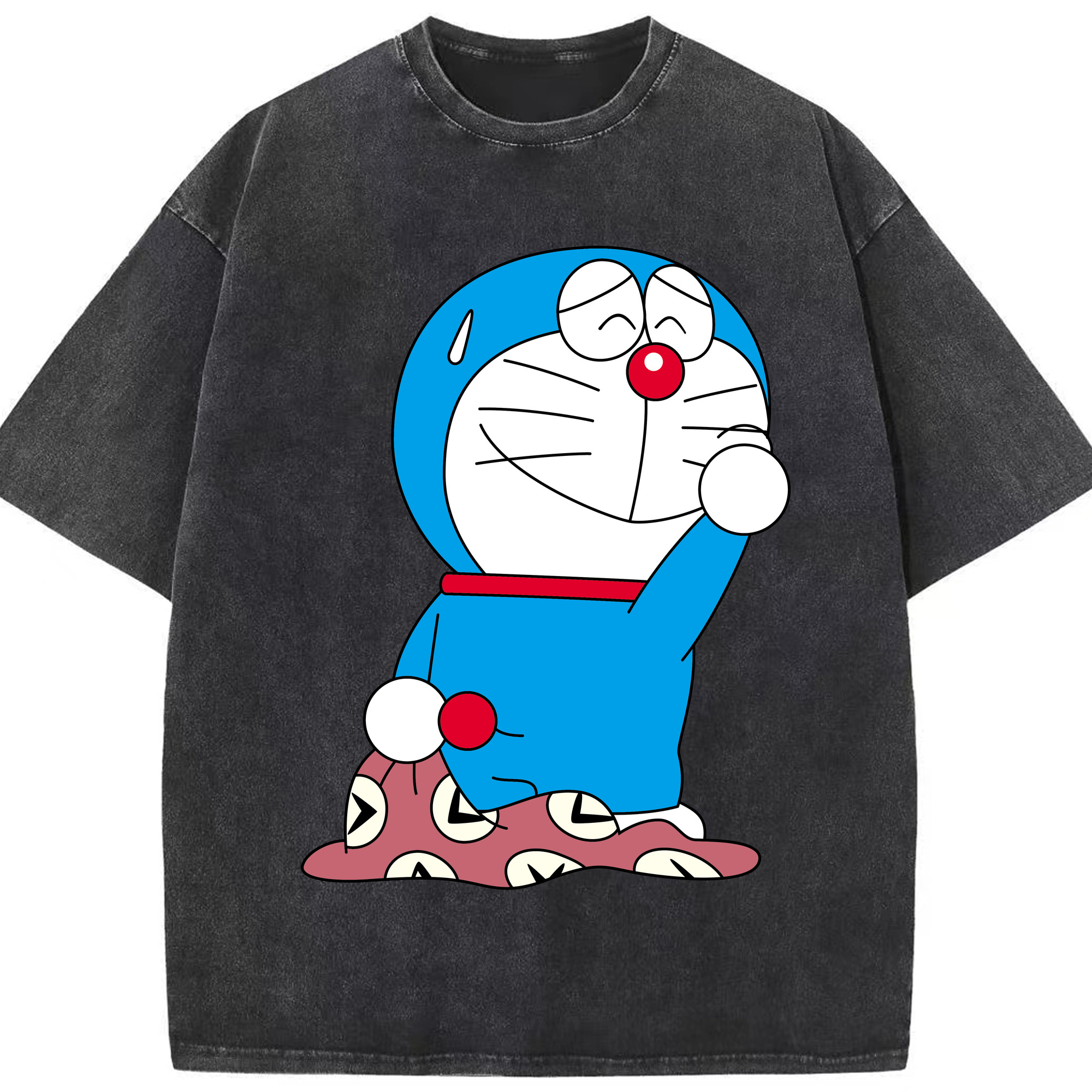 （画像用） ドラえもん Doraemon 綿100% ヴィンテージ風 半袖Tシャツ（フロントプリント）