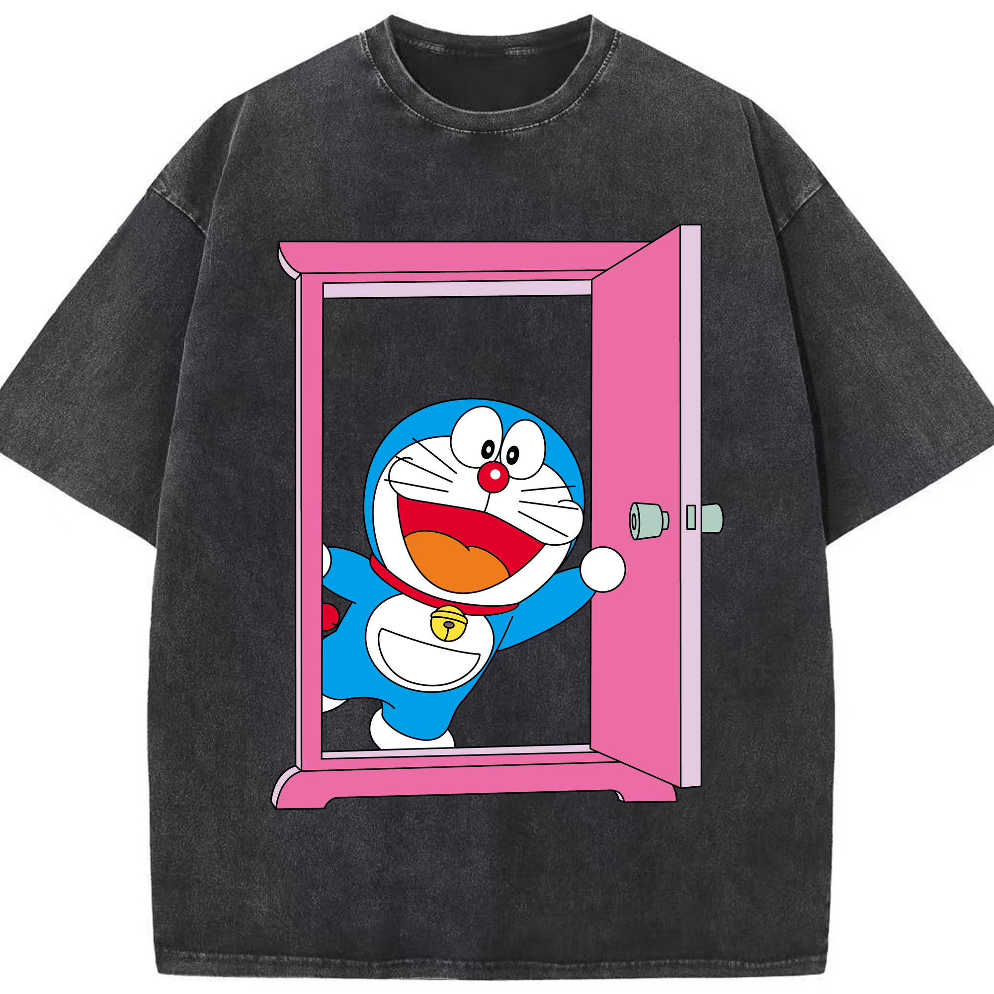 （画像用） ドラえもん Doraemon 綿100% ヴィンテージ風 半袖Tシャツ（フロントプリント）