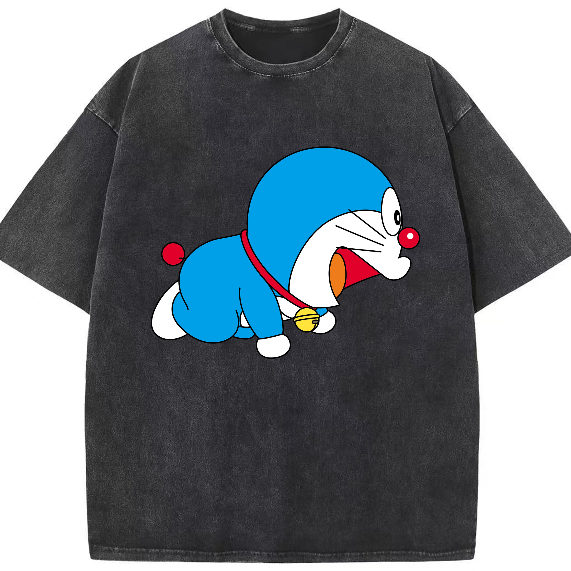 （画像用） ドラえもん Doraemon 綿100% ヴィンテージ風 半袖Tシャツ（フロントプリント）