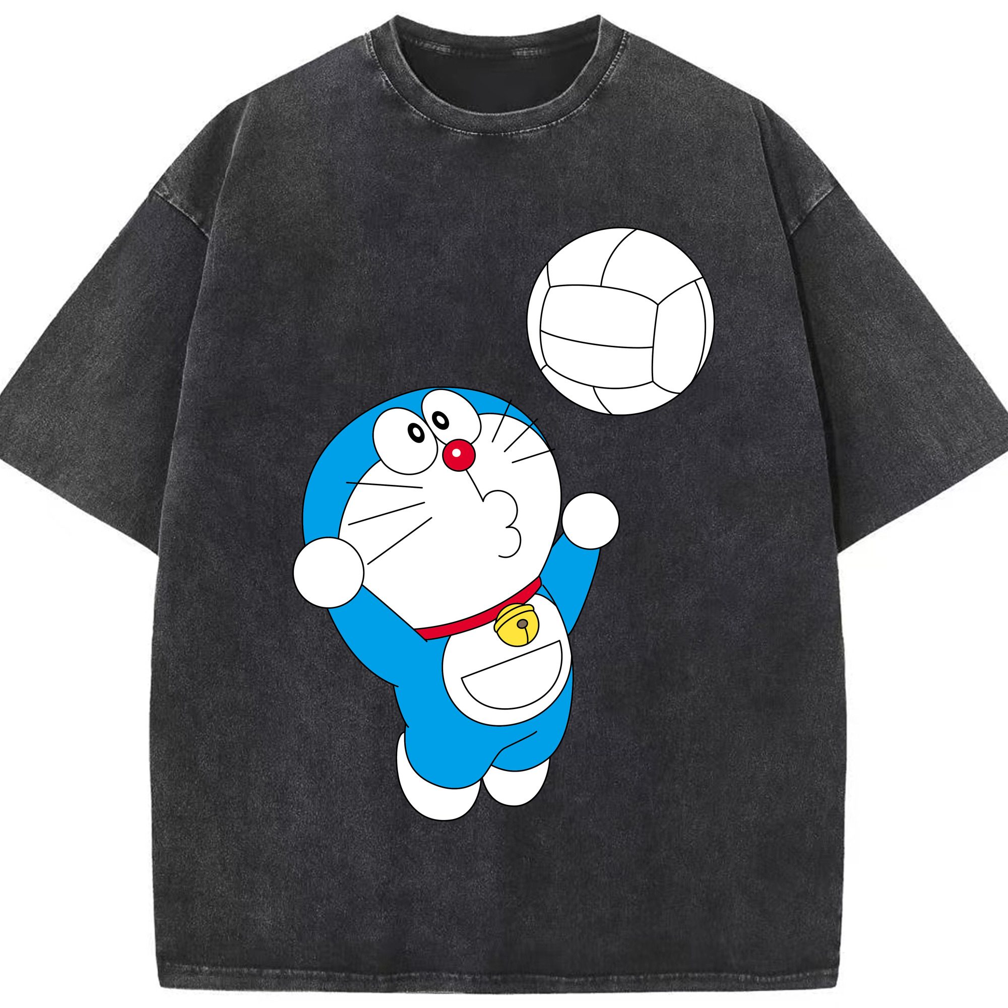 （画像用） ドラえもん Doraemon 綿100% ヴィンテージ風 半袖Tシャツ（フロントプリント）