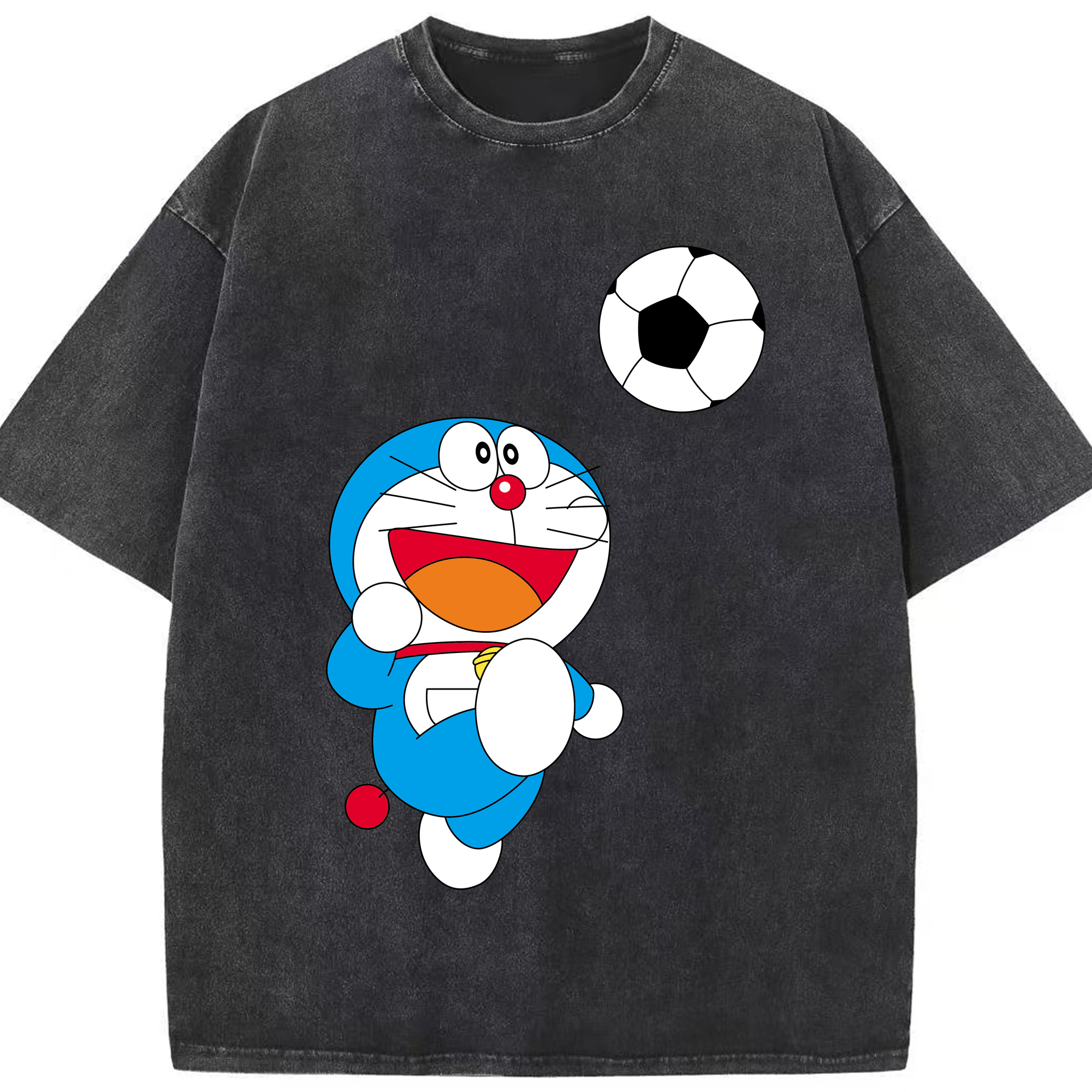 （画像用） ドラえもん Doraemon 綿100% ヴィンテージ風 半袖Tシャツ（フロントプリント）