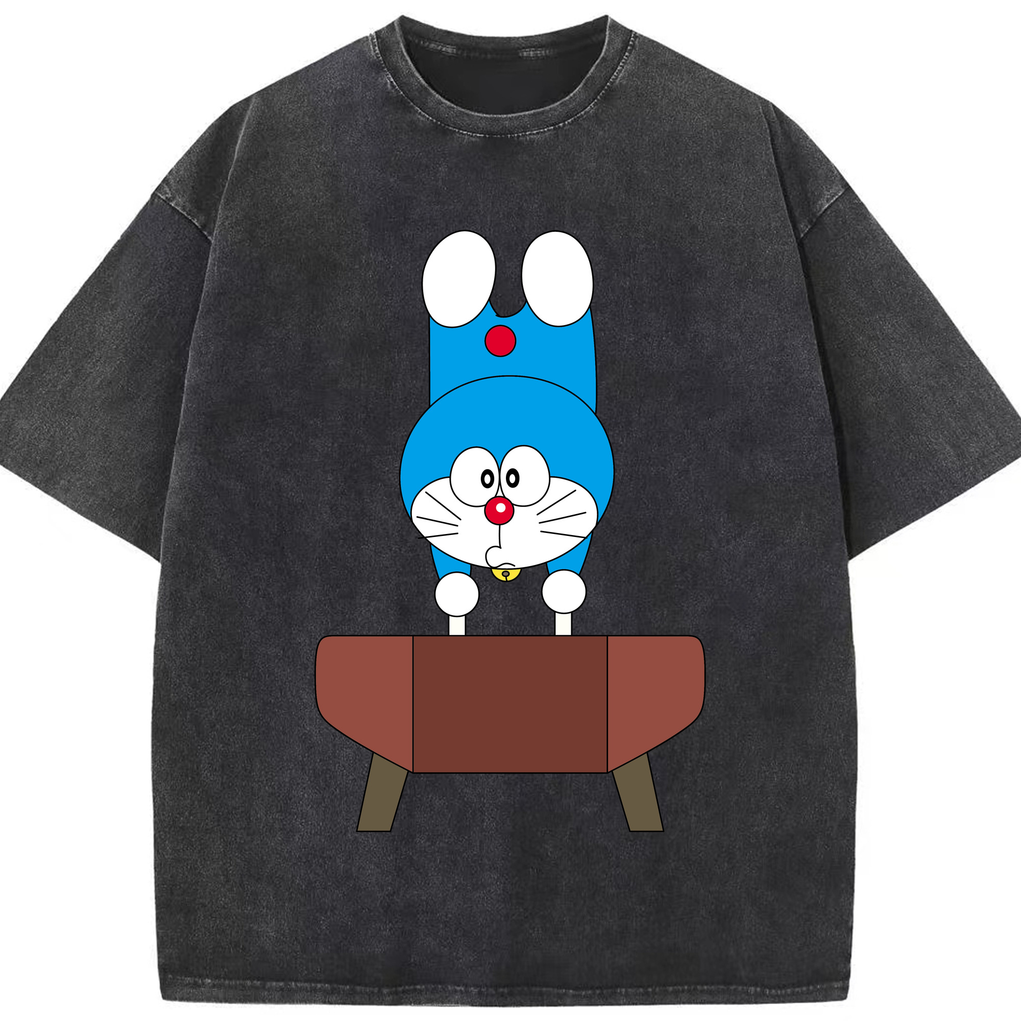 （画像用） ドラえもん Doraemon 綿100% ヴィンテージ風 半袖Tシャツ（フロントプリント）
