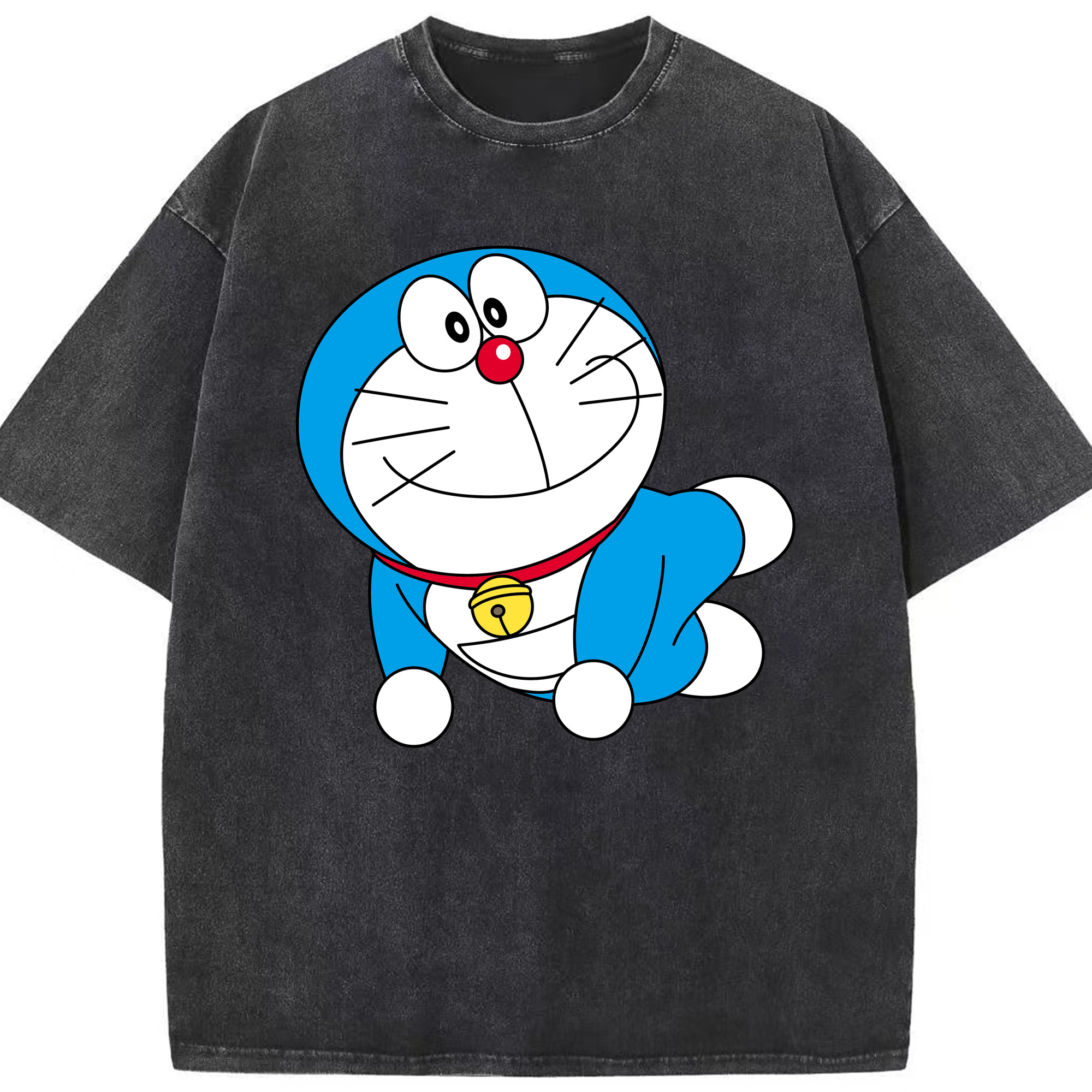 （画像用） ドラえもん Doraemon 綿100% ヴィンテージ風 半袖Tシャツ（フロントプリント）