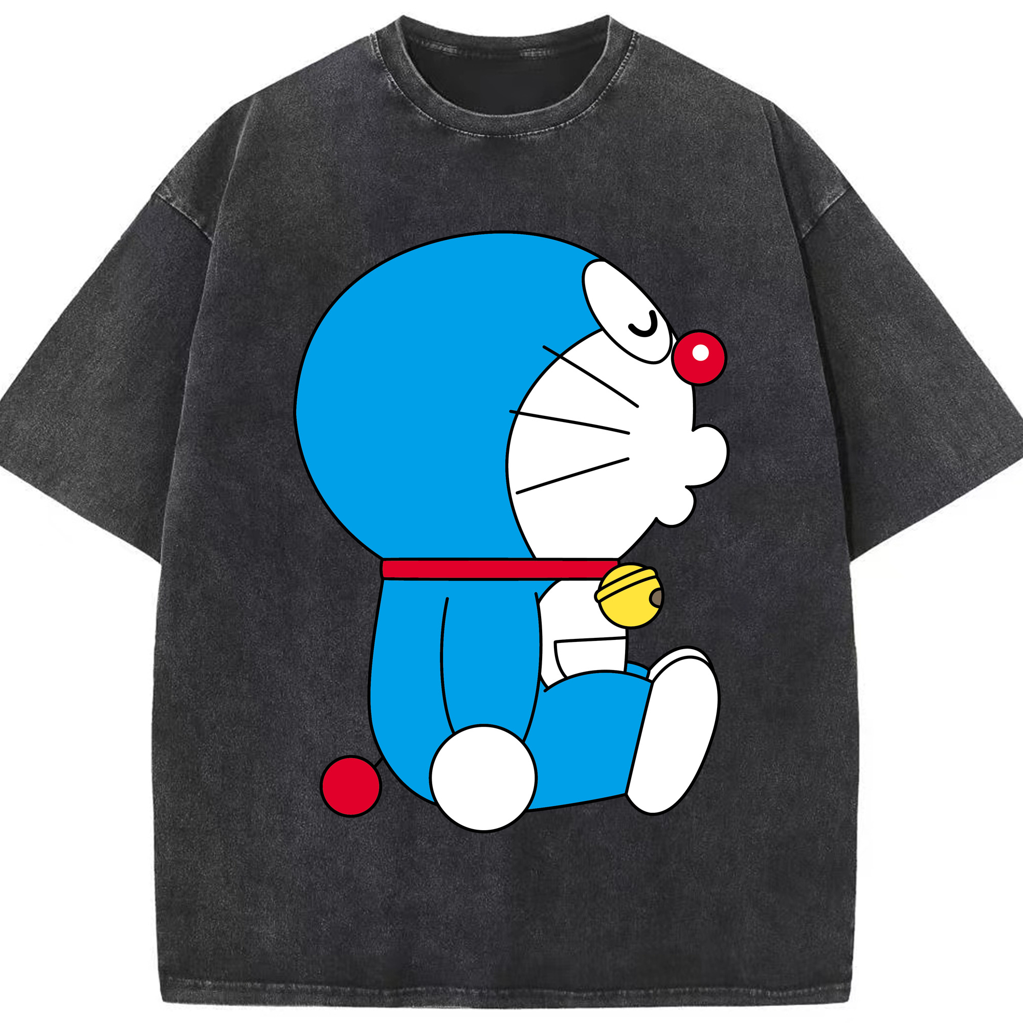 （画像用） ドラえもん Doraemon 綿100% ヴィンテージ風 半袖Tシャツ（フロントプリント）