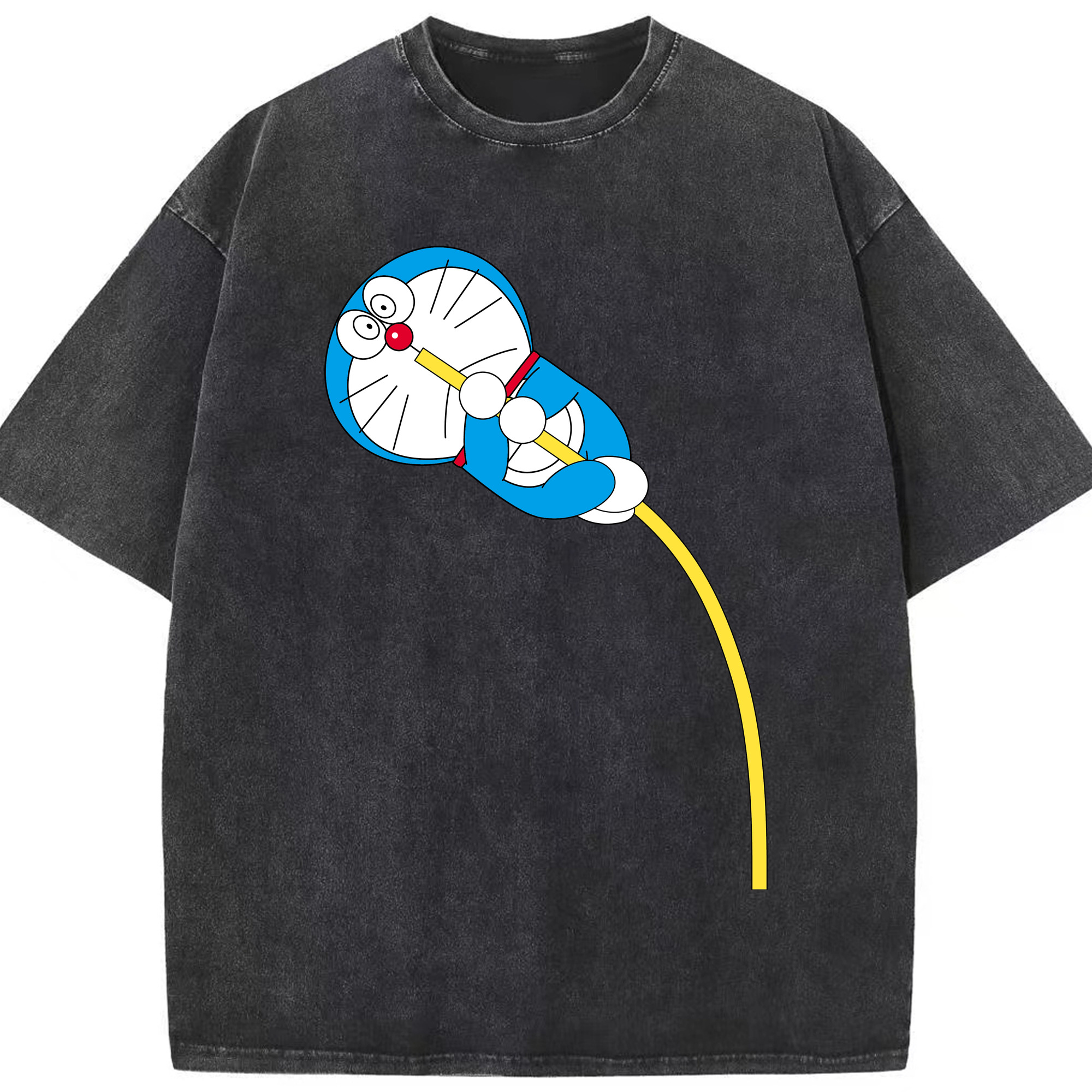 （画像用） ドラえもん Doraemon 綿100% ヴィンテージ風 半袖Tシャツ（フロントプリント）