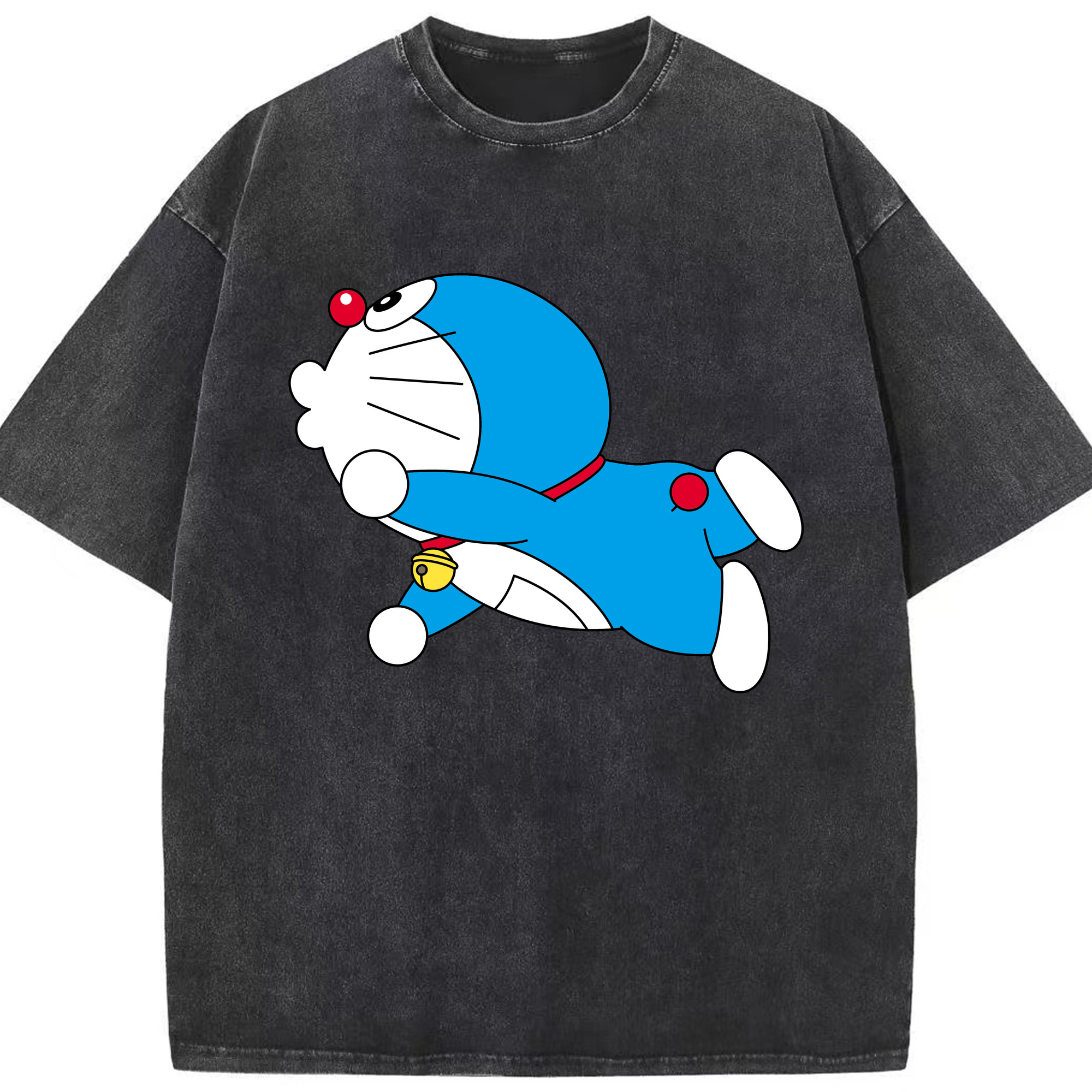 （画像用） ドラえもん Doraemon 綿100% ヴィンテージ風 半袖Tシャツ（フロントプリント）