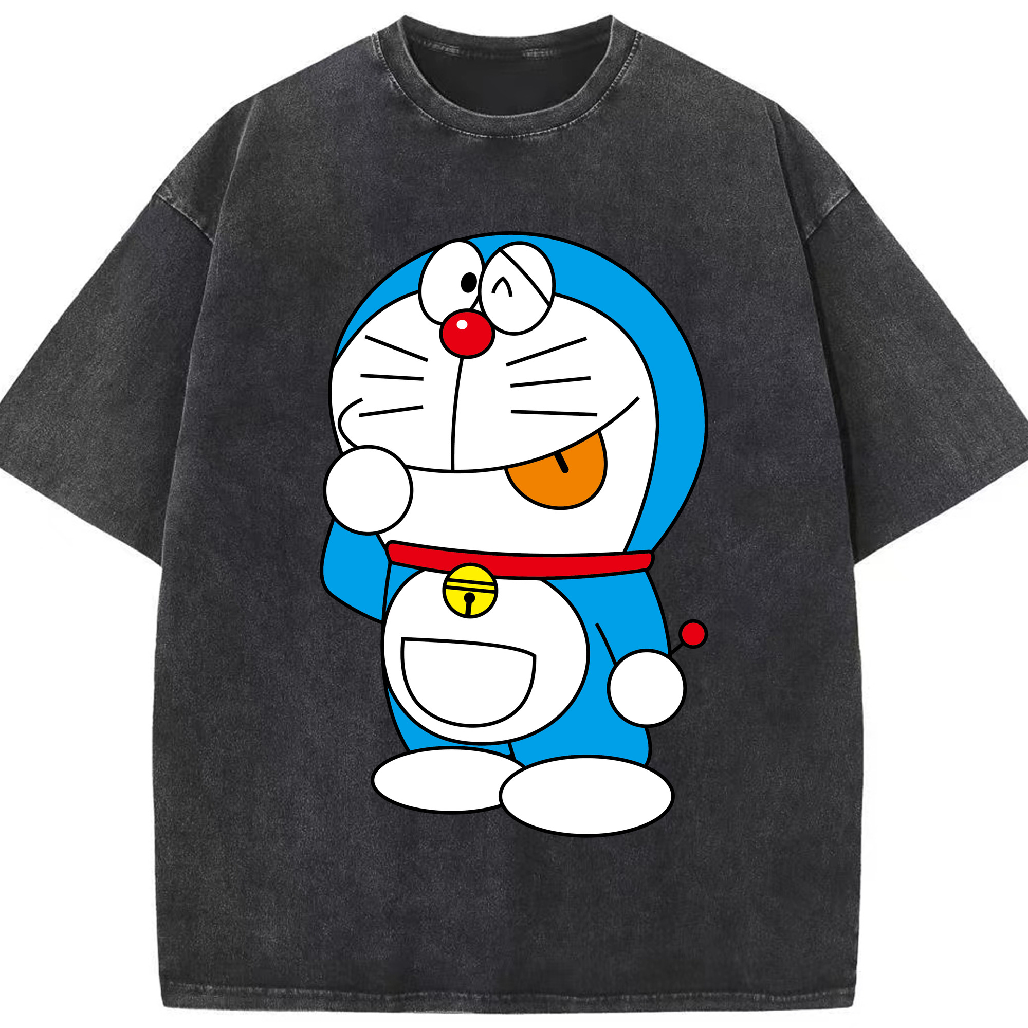 （画像用） ドラえもん Doraemon 綿100% ヴィンテージ風 半袖Tシャツ（フロントプリント）