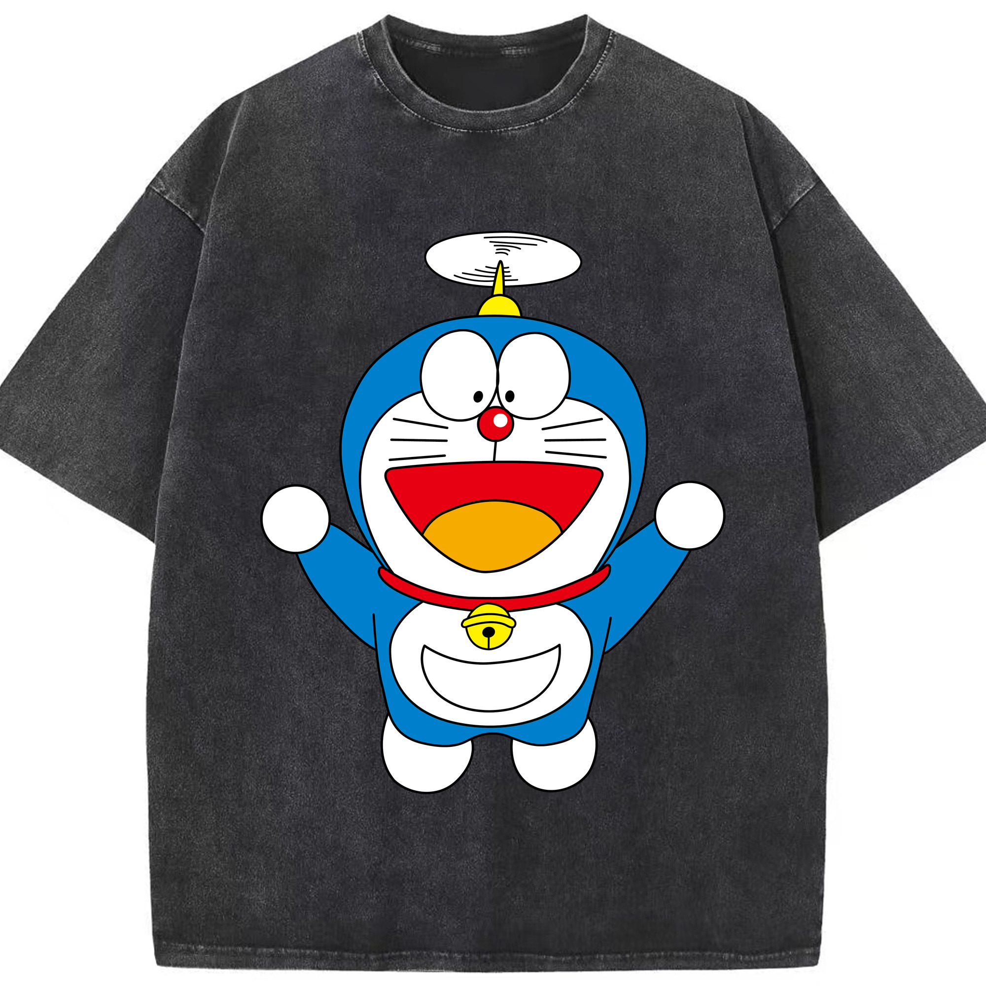 （画像用） ドラえもん Doraemon 綿100% ヴィンテージ風 半袖Tシャツ（フロントプリント）