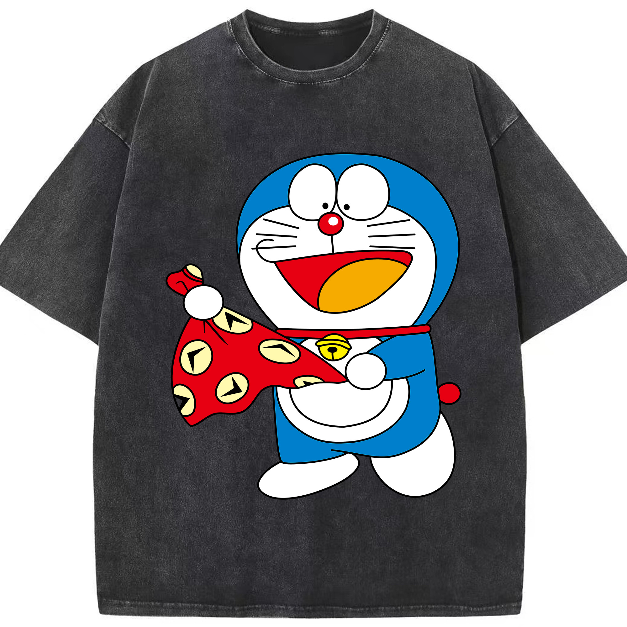 （画像用） ドラえもん Doraemon 綿100% ヴィンテージ風 半袖Tシャツ（フロントプリント）