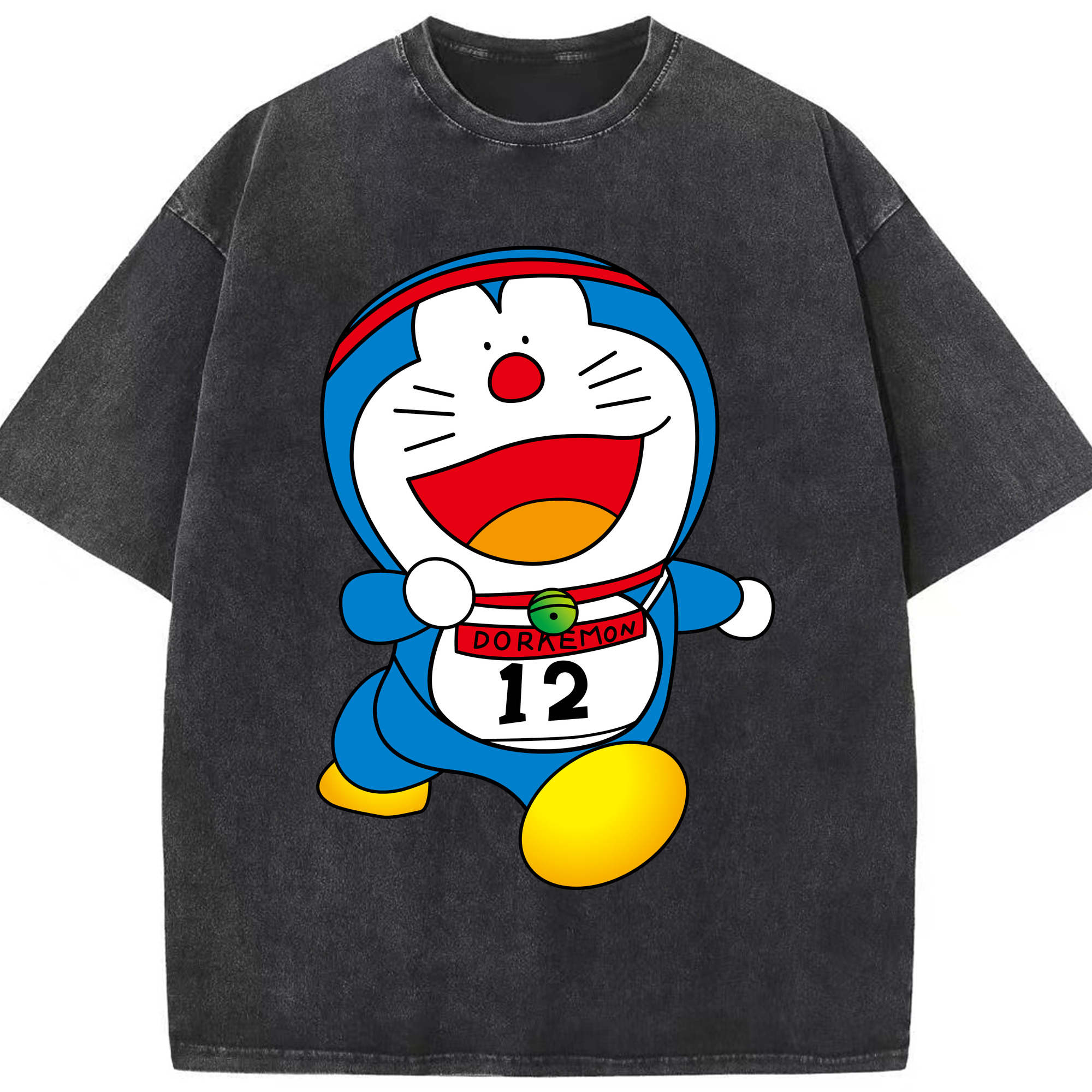 （画像用） ドラえもん Doraemon 綿100% ヴィンテージ風 半袖Tシャツ（フロントプリント）