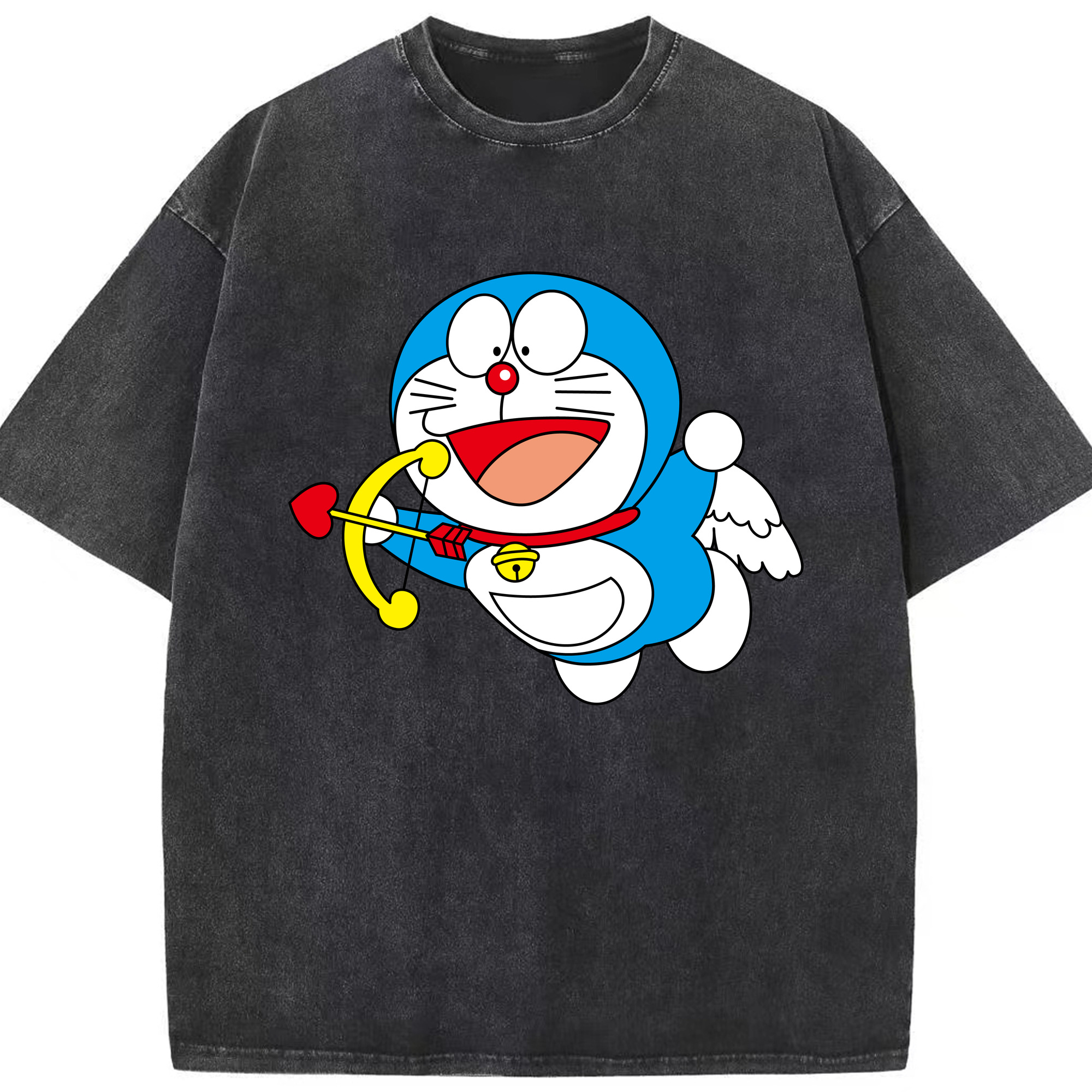 （画像用） ドラえもん Doraemon 綿100% ヴィンテージ風 半袖Tシャツ（フロントプリント）