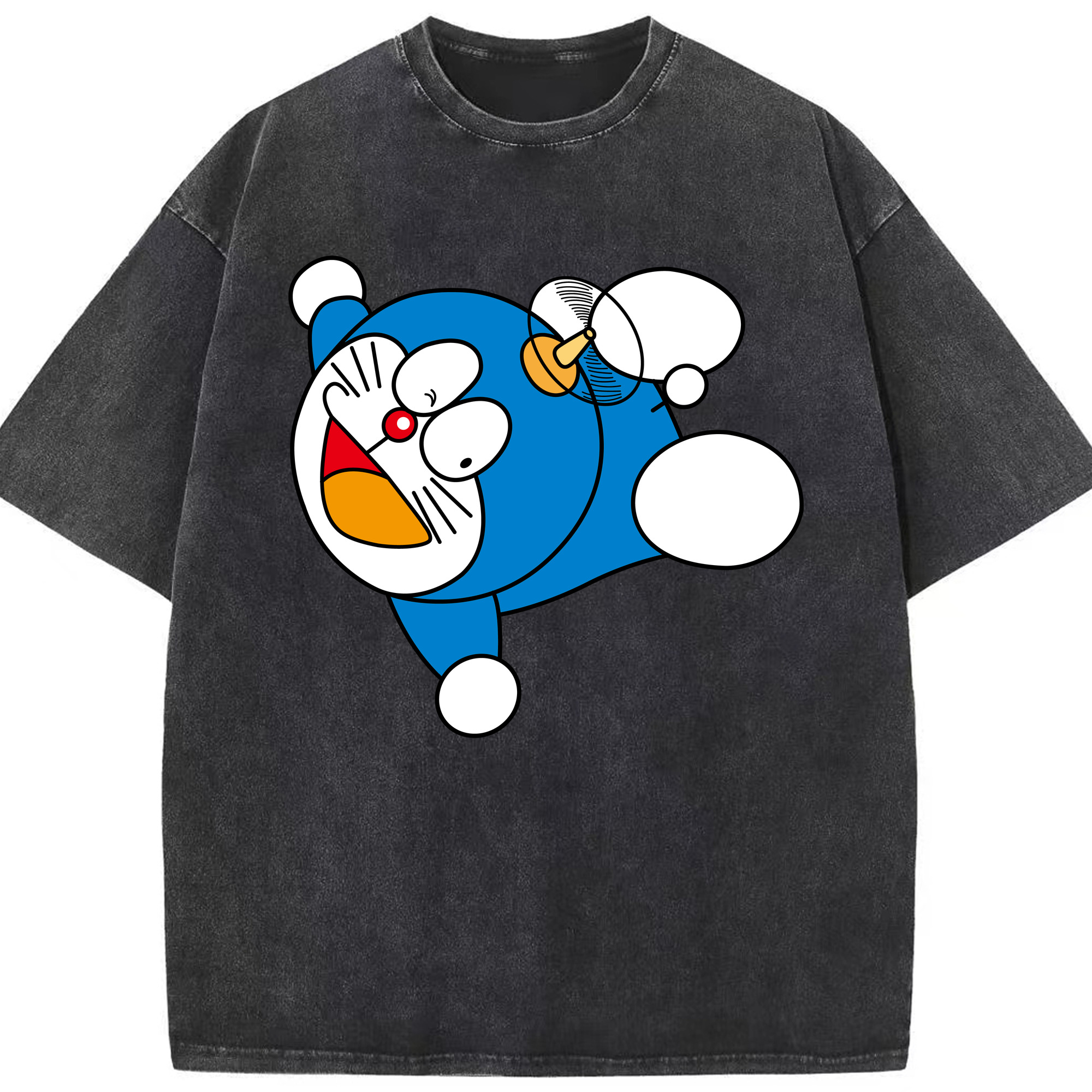 （画像用） ドラえもん Doraemon 綿100% ヴィンテージ風 半袖Tシャツ（フロントプリント）
