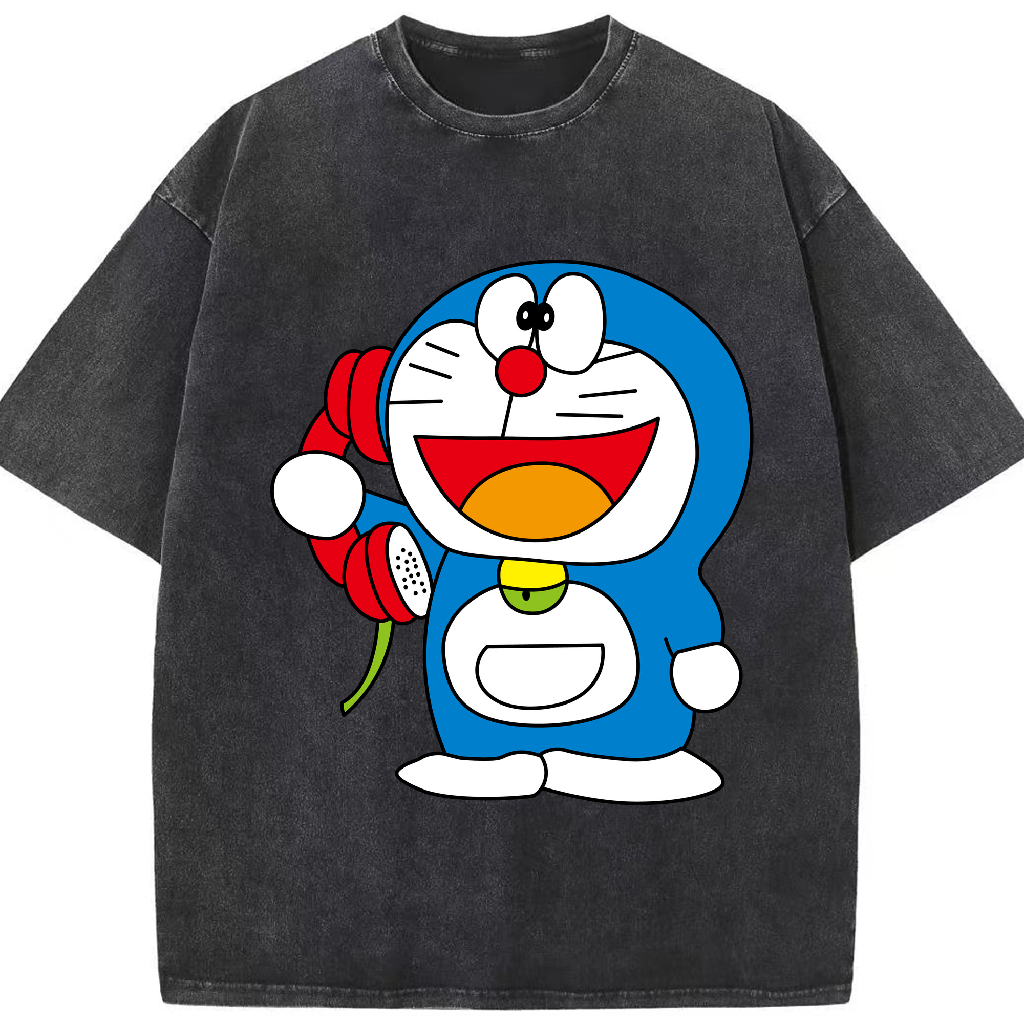 （画像用） ドラえもん Doraemon 綿100% ヴィンテージ風 半袖Tシャツ（フロントプリント）