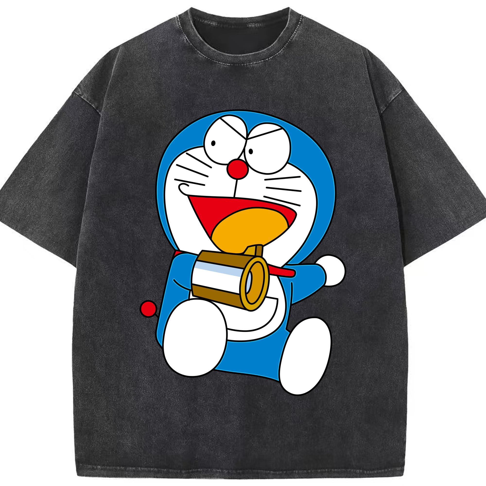 （画像用） ドラえもん Doraemon 綿100% ヴィンテージ風 半袖Tシャツ（フロントプリント）