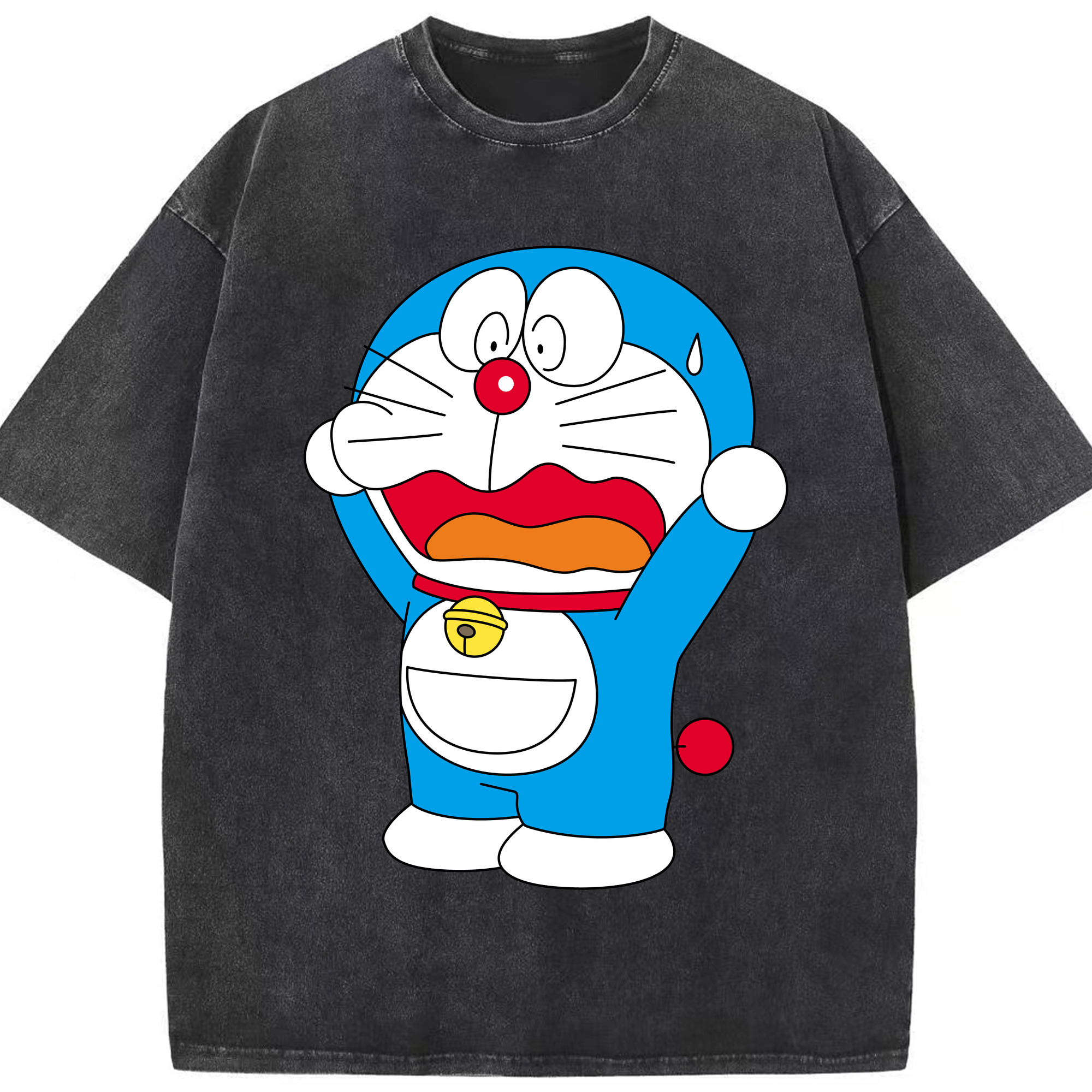 （画像用） ドラえもん Doraemon 綿100% ヴィンテージ風 半袖Tシャツ（フロントプリント）