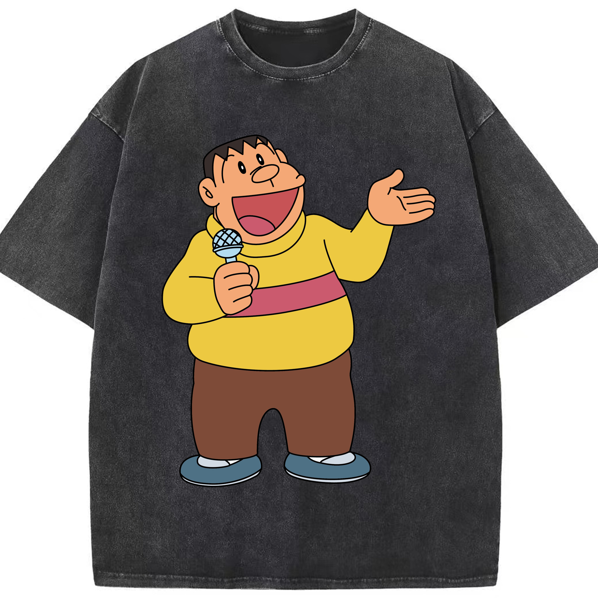 （画像用） ドラえもん 剛田武 Doraemon Gouta Takeshi 綿100% ヴィンテージ風 半袖Tシャツ（フロントプリント）
