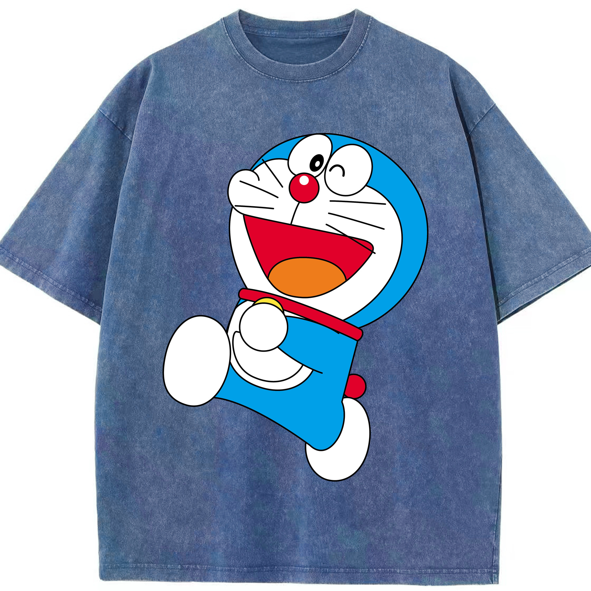 （画像用） ドラえもん Doraemon 綿100% ヴィンテージ風 半袖Tシャツ（フロントプリント）