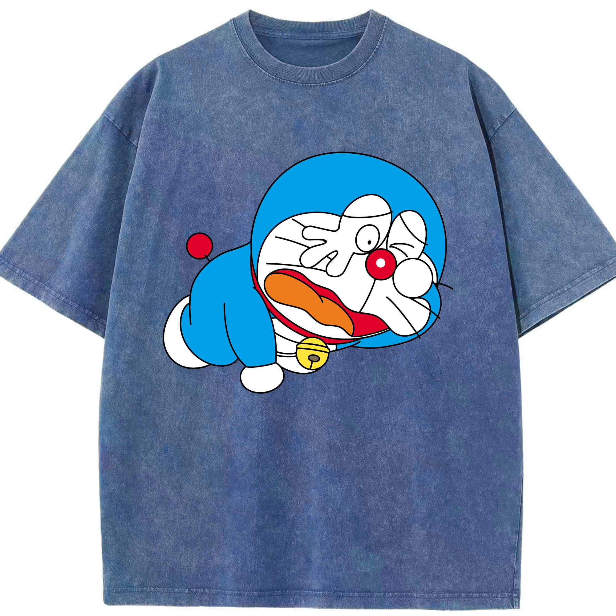 （画像用） ドラえもん Doraemon 綿100% ヴィンテージ風 半袖Tシャツ（フロントプリント）