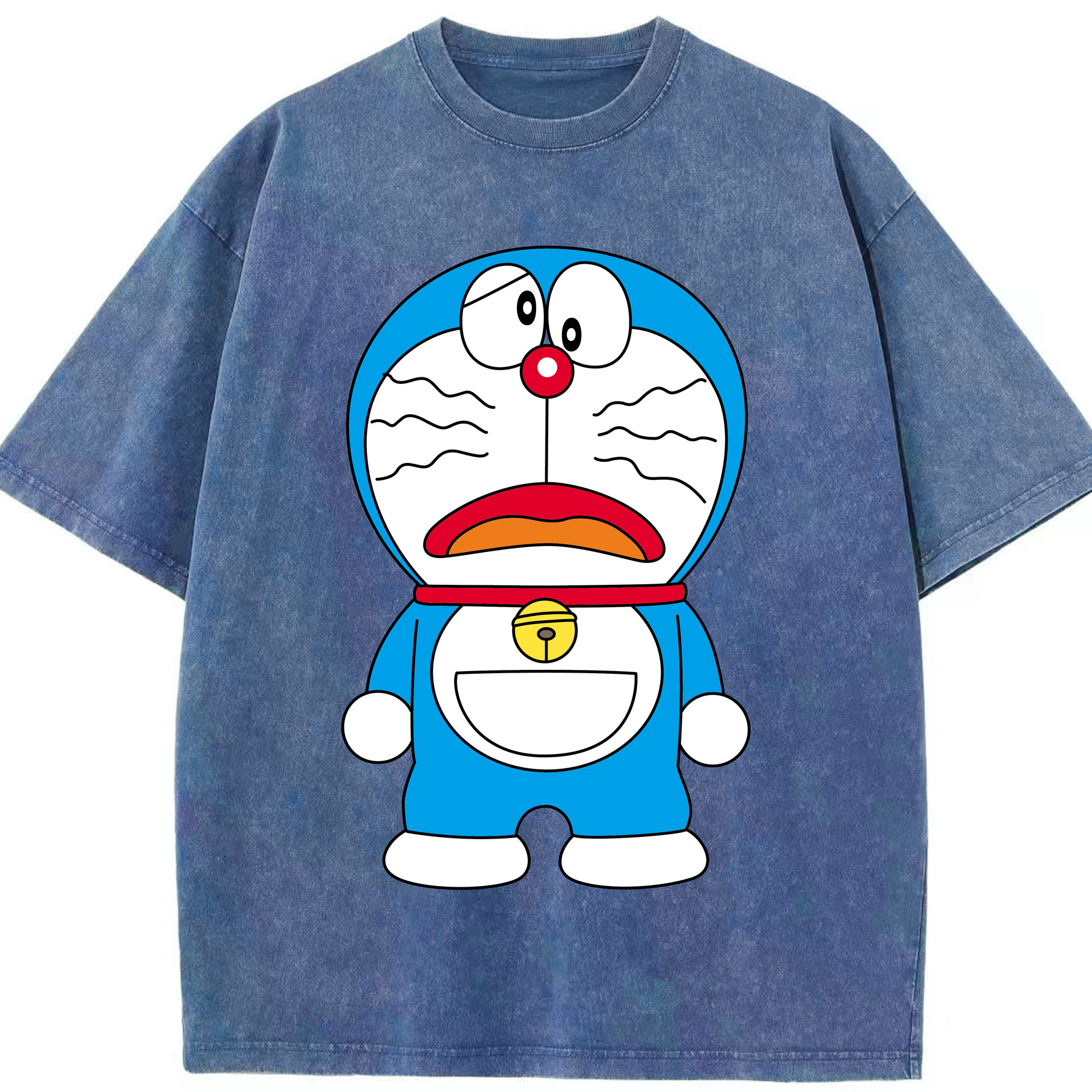 （画像用） ドラえもん Doraemon 綿100% ヴィンテージ風 半袖Tシャツ（フロントプリント）