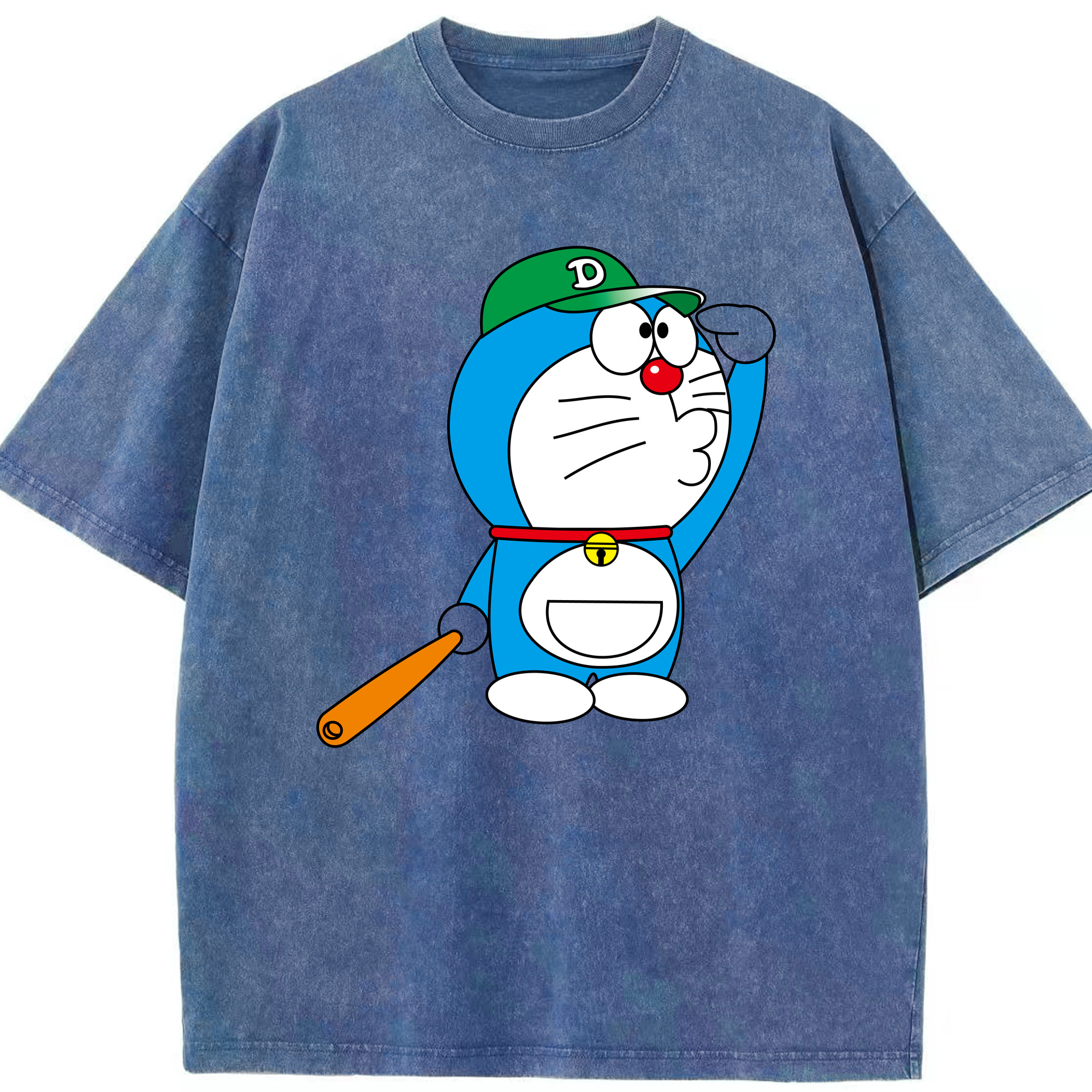 （画像用） ドラえもん Doraemon 綿100% ヴィンテージ風 半袖Tシャツ（フロントプリント）