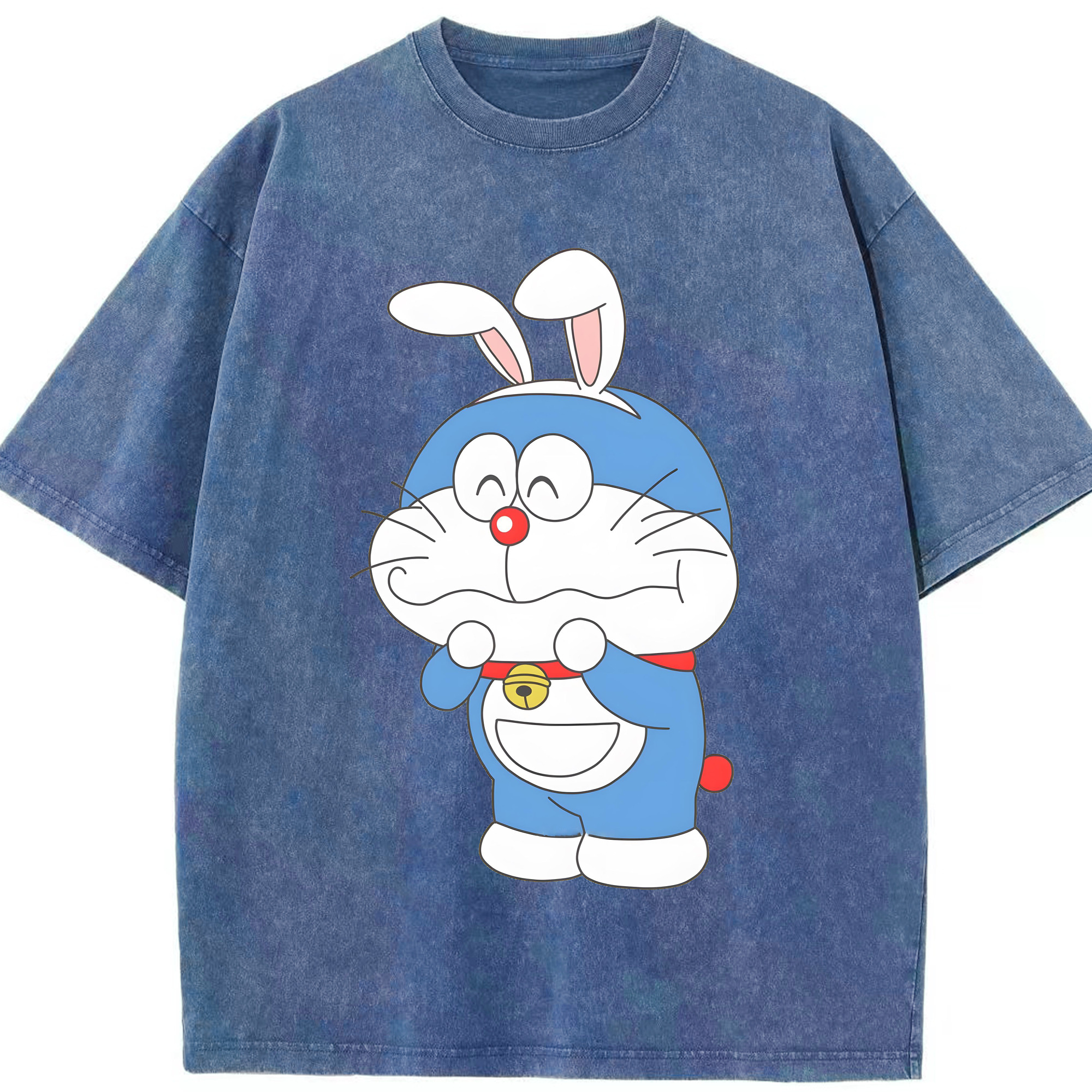 （画像用） ドラえもん Doraemon 綿100% ヴィンテージ風 半袖Tシャツ（フロントプリント）