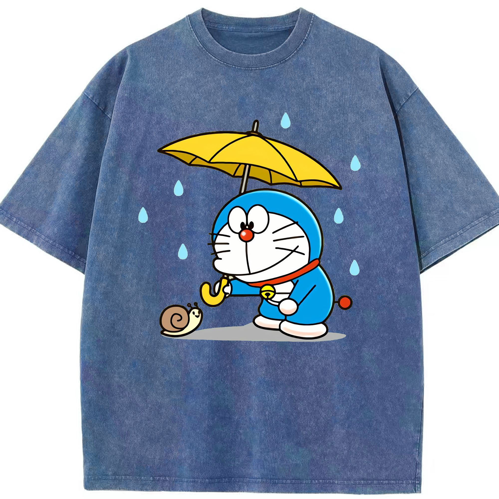 （画像用） ドラえもん Doraemon 綿100% ヴィンテージ風 半袖Tシャツ（フロントプリント）