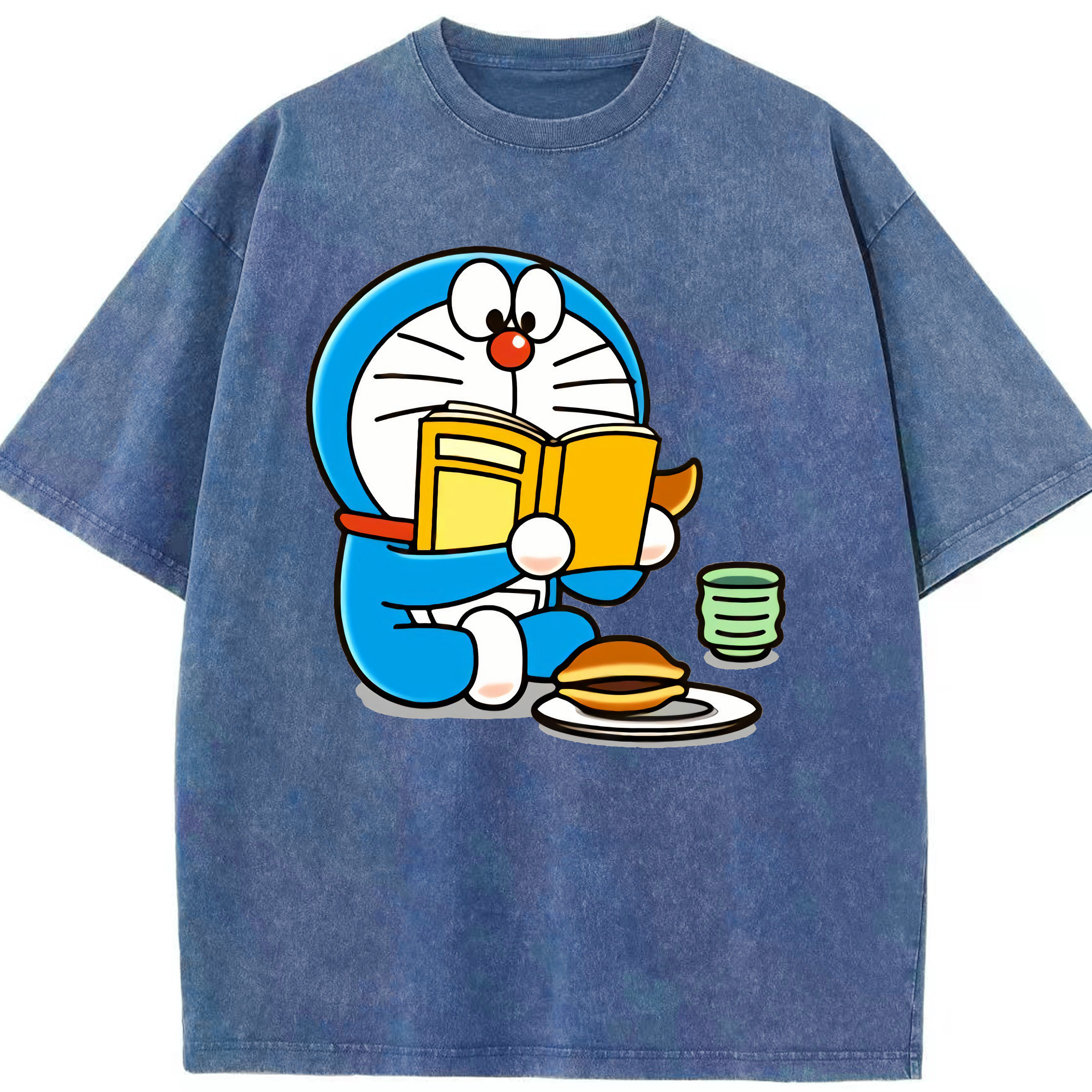 （画像用） ドラえもん Doraemon 綿100% ヴィンテージ風 半袖Tシャツ（フロントプリント）