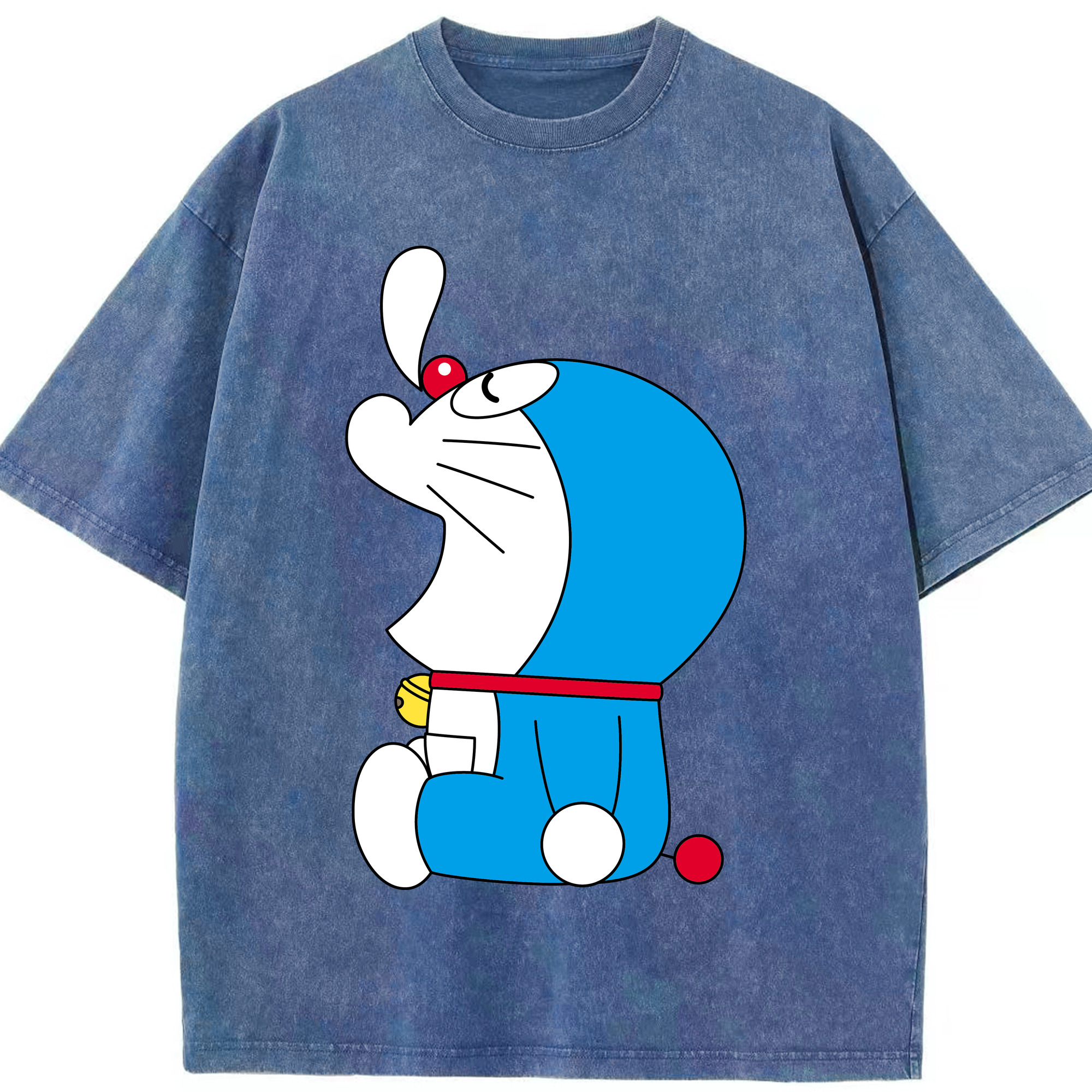 （画像用） ドラえもん Doraemon 綿100% ヴィンテージ風 半袖Tシャツ（フロントプリント）