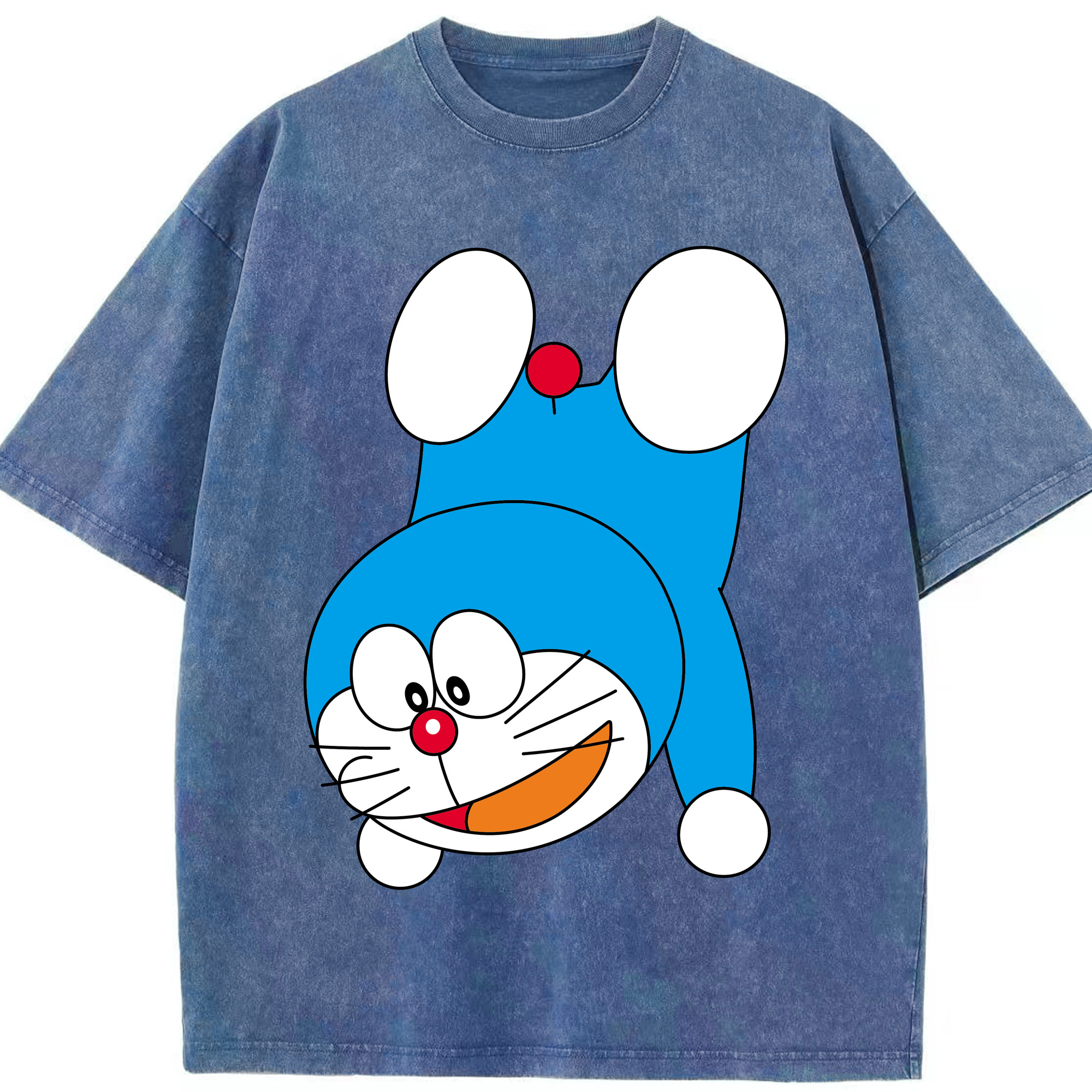 （画像用） ドラえもん Doraemon 綿100% ヴィンテージ風 半袖Tシャツ（フロントプリント）