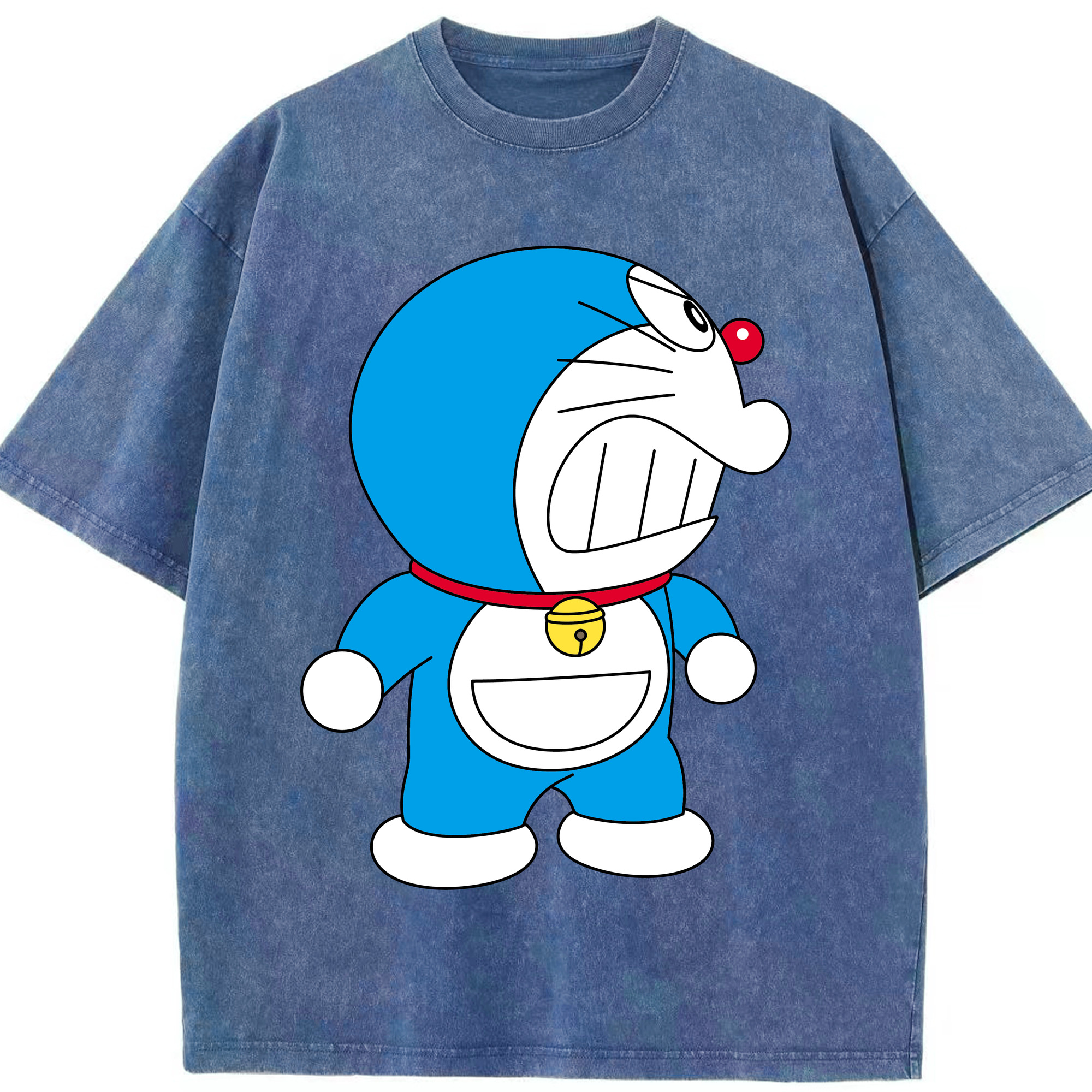 （画像用） ドラえもん Doraemon 綿100% ヴィンテージ風 半袖Tシャツ（フロントプリント）