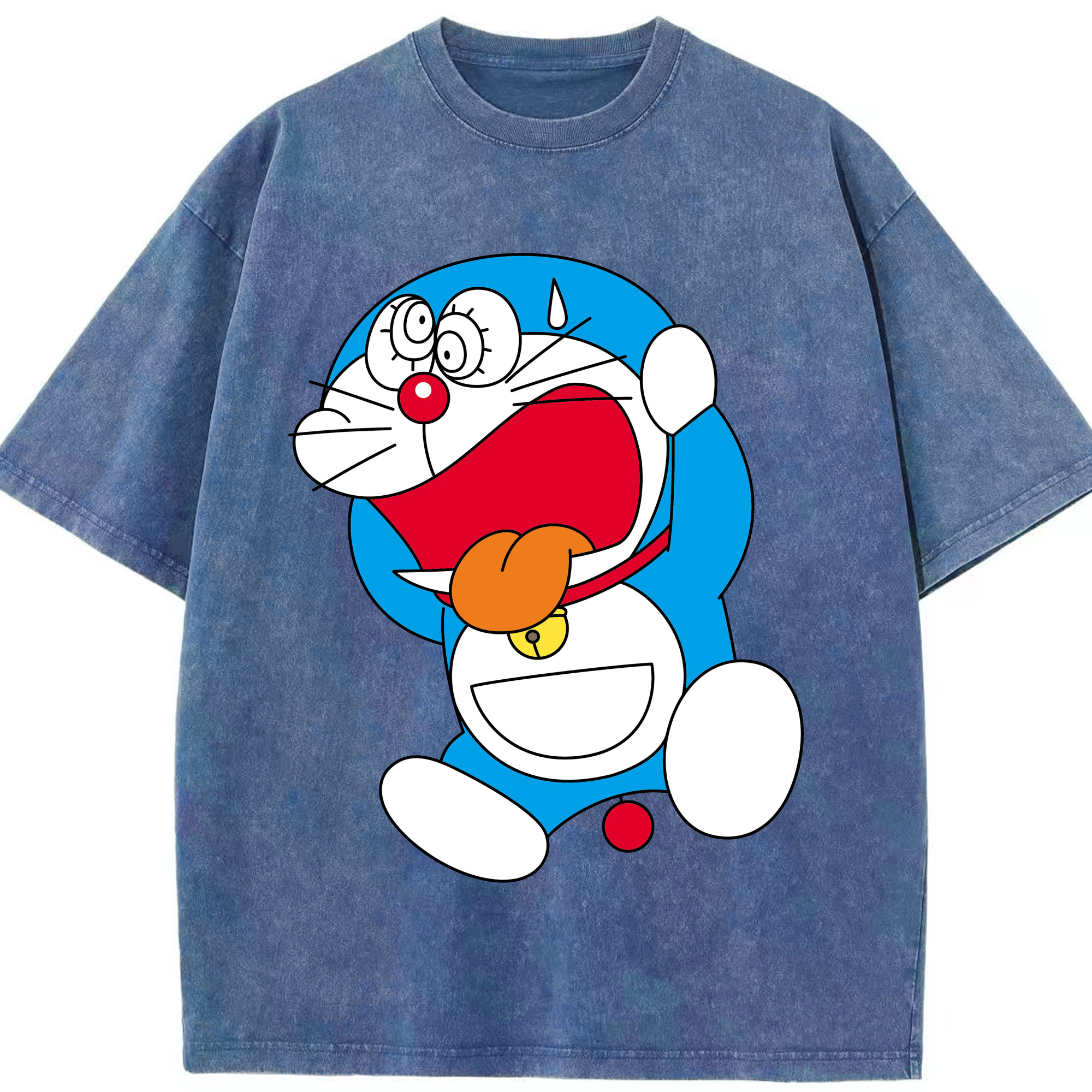 （画像用） ドラえもん Doraemon 綿100% ヴィンテージ風 半袖Tシャツ（フロントプリント）