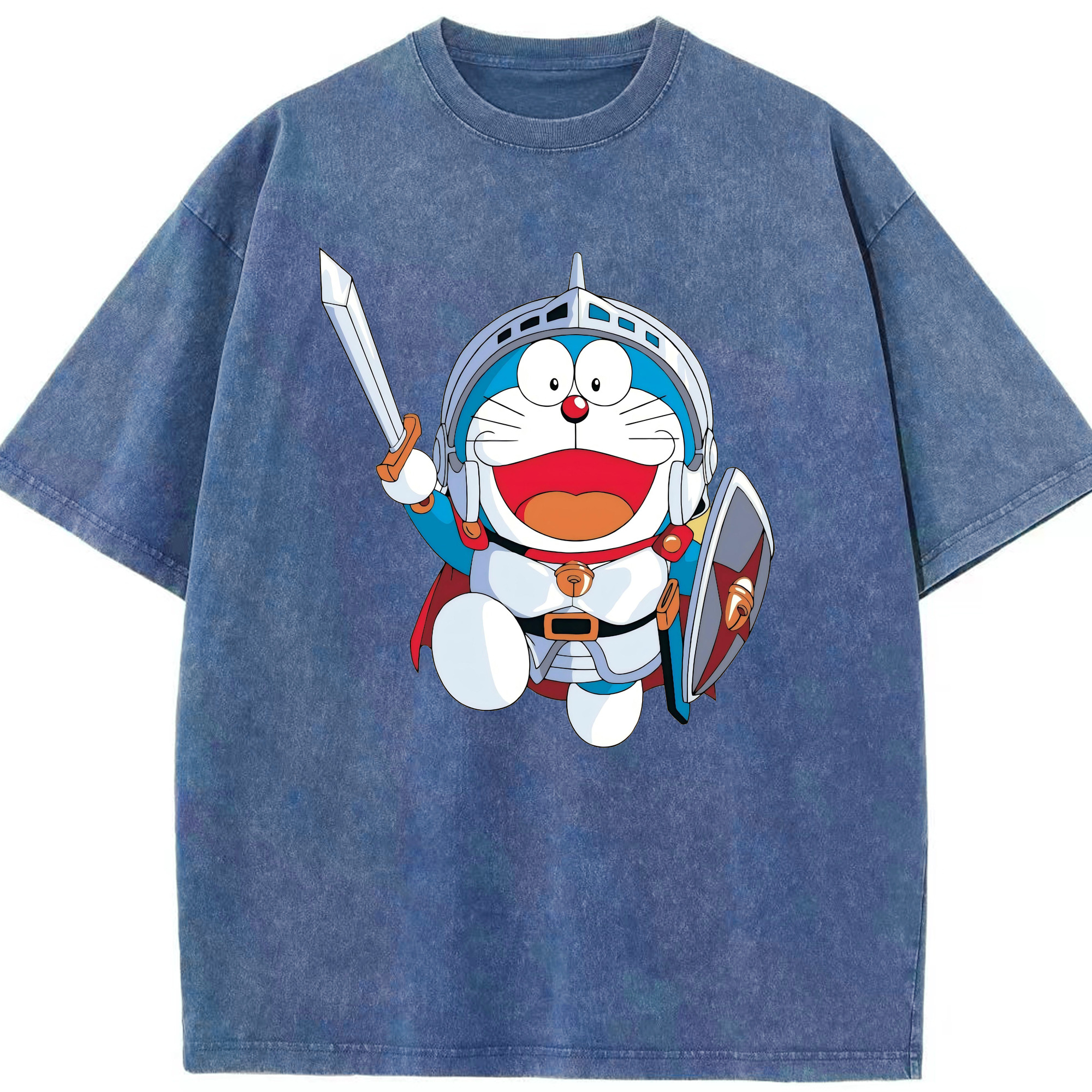 （画像用） ドラえもん Doraemon 綿100% ヴィンテージ風 半袖Tシャツ（フロントプリント）